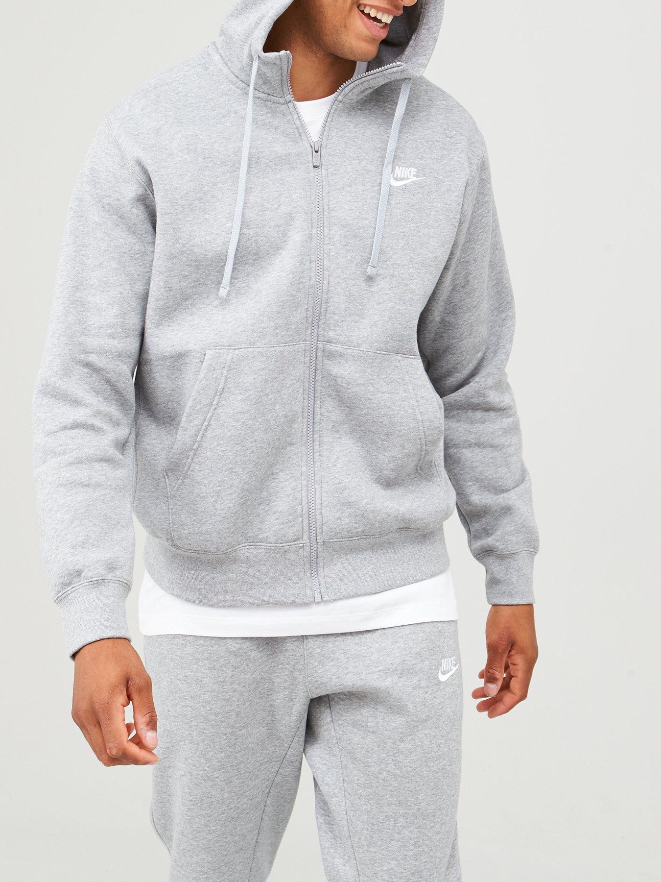 Grey nike 2025 zip up jacket