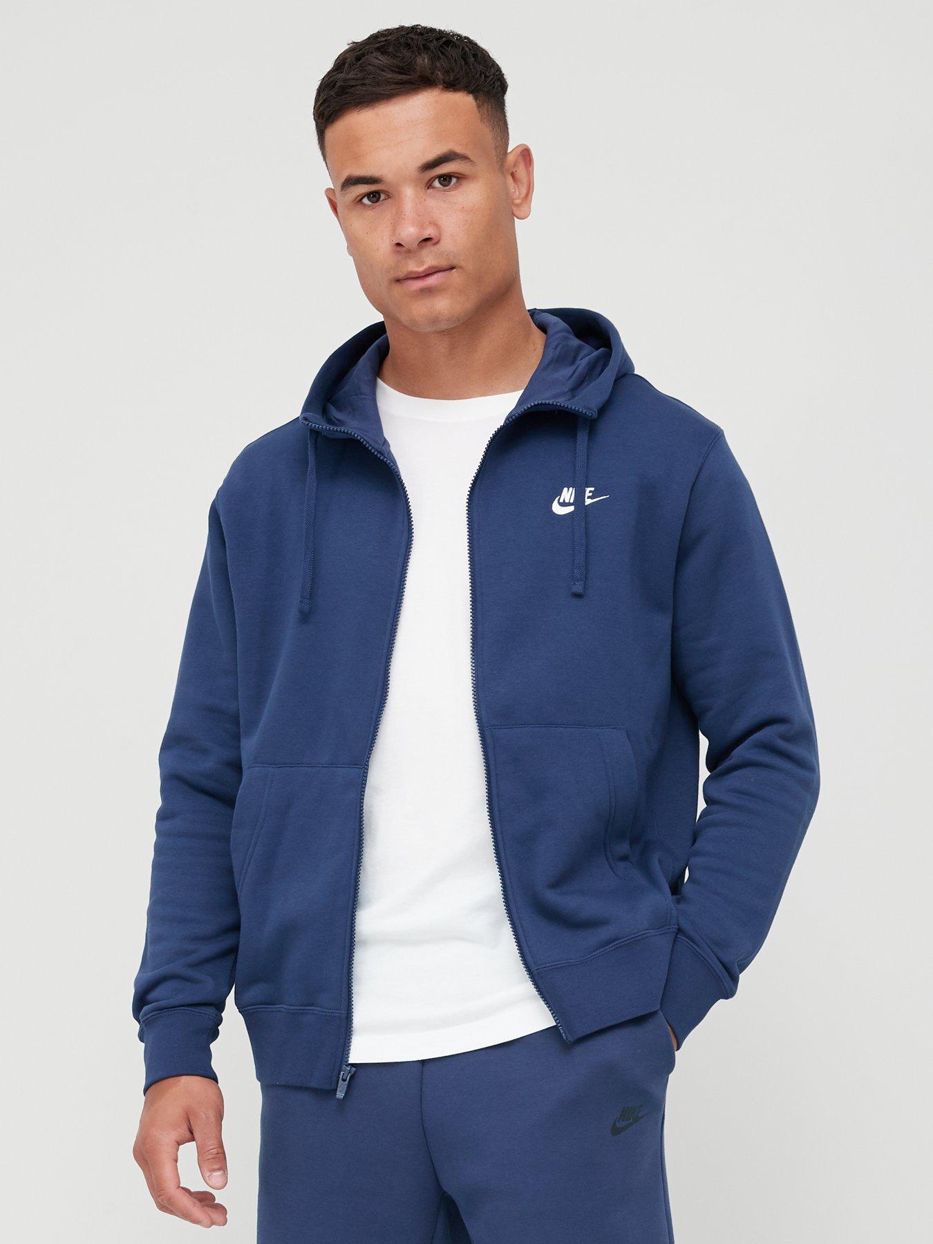 Nike club shop fleece hoodie navy