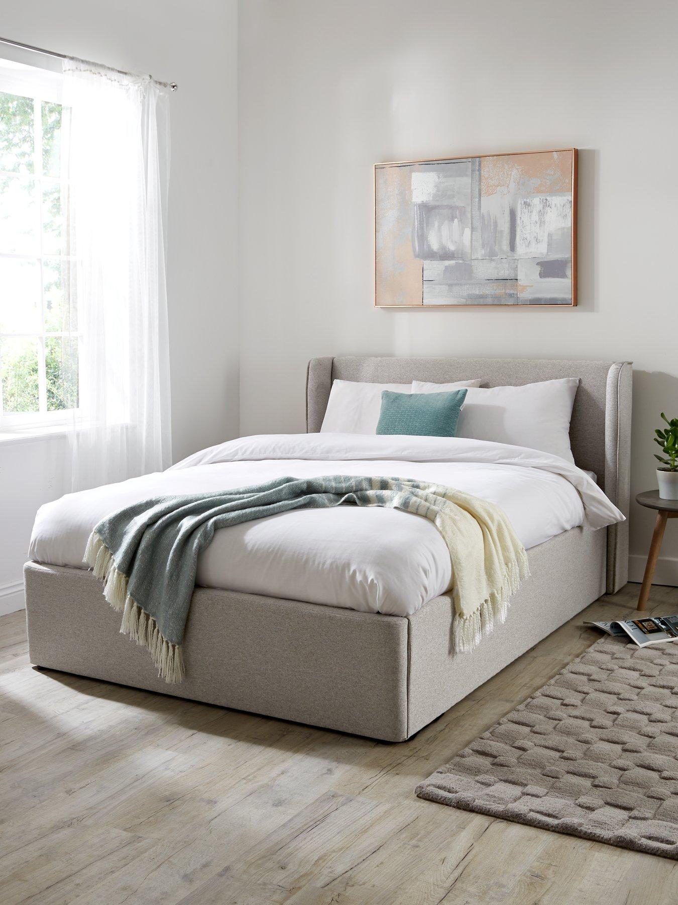Image 1 of 6 of Very Home Camden End Lift Up Storage Ottoman Bed Frame with Mattress Options (Buy &amp; SAVE! ) - Grey - FSC&reg; Certified