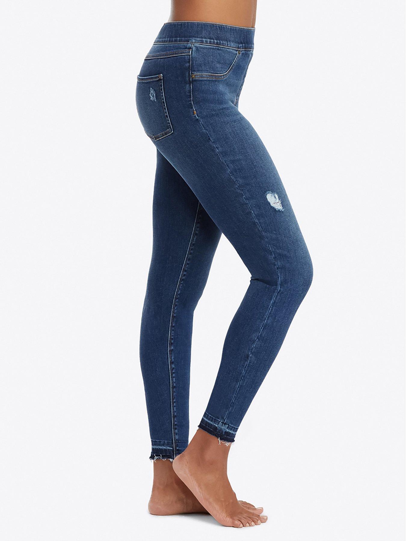 SPANX Women's Ankle Skinny Jeans, Medium Wash, Small at