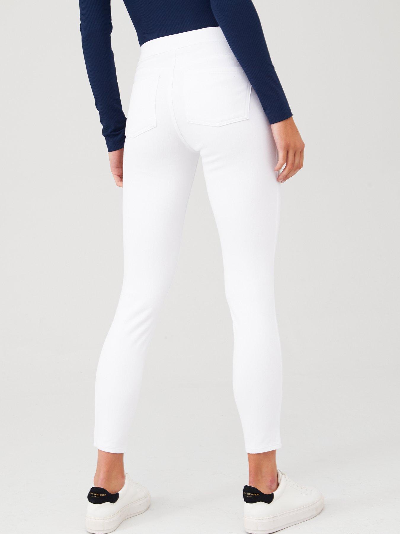 Image 3 of 4 of Spanx Spanx Medium Control Ankle Jean-ish Legging - White