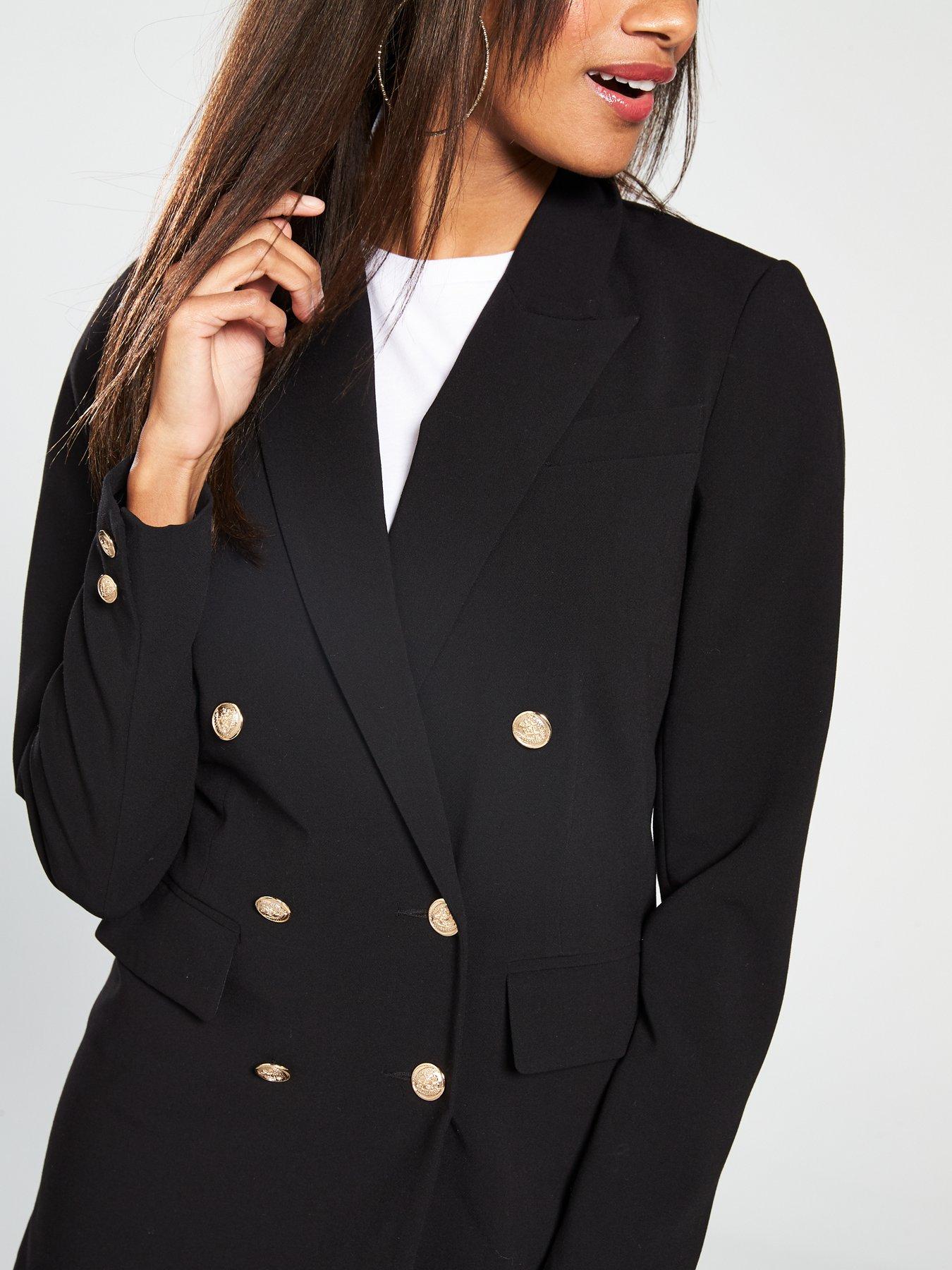 Image 4 of 4 of V by Very Longline Military Jacket - Black