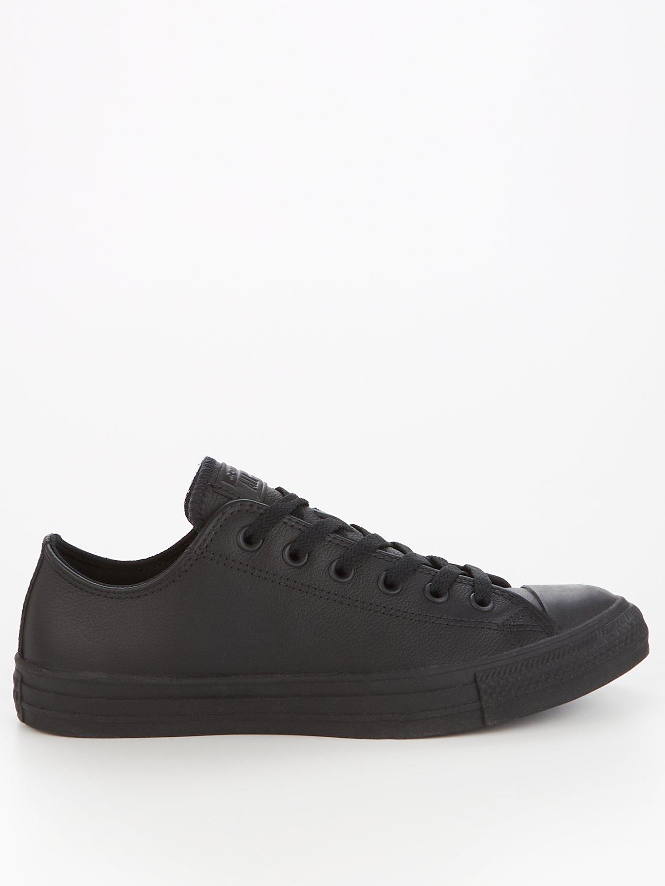 Converse Mens Tonal Leather Ox Trainers Black Very Ireland