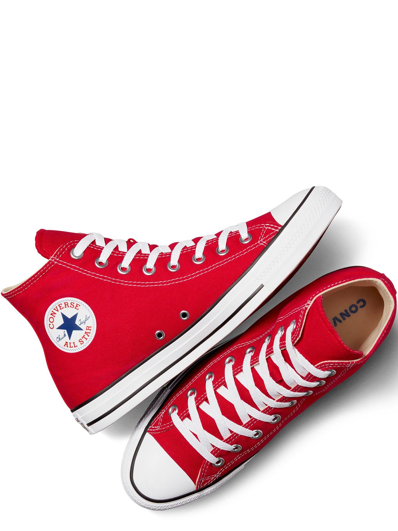 Image 4 of 6 of Converse Mens Hi Top Trainers - Red