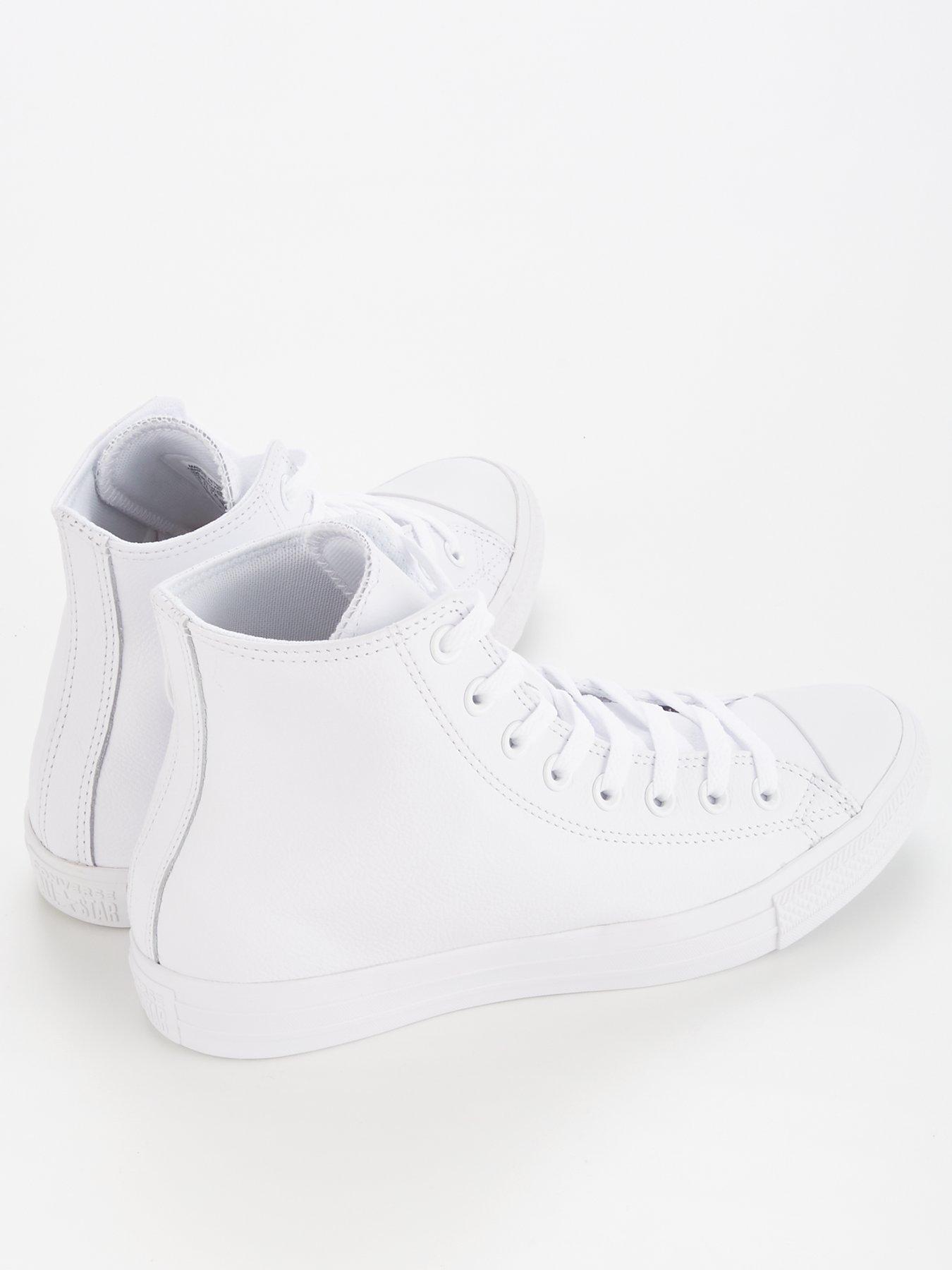 Mens white leather high tops sale