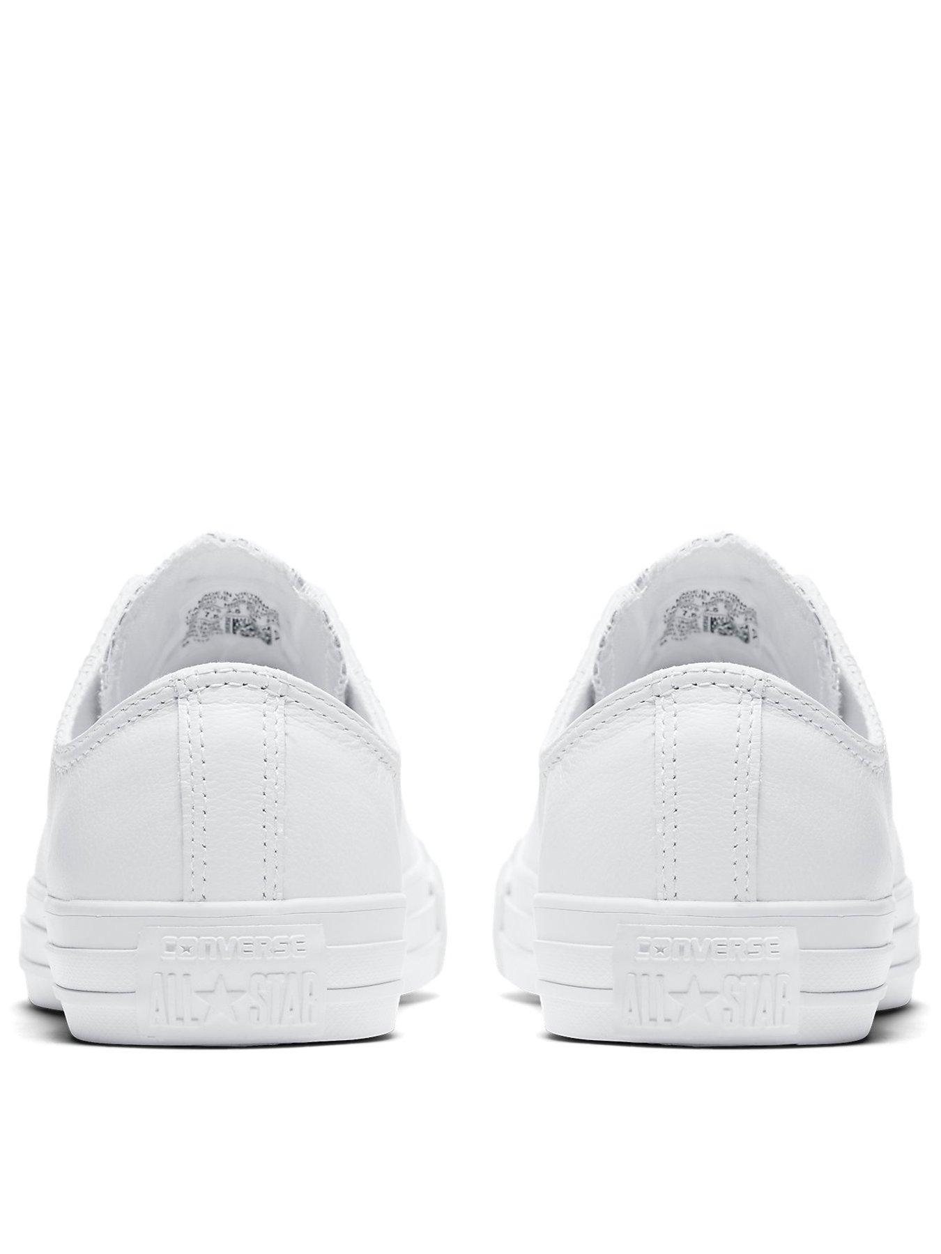 Mens white shop leather converse trainers