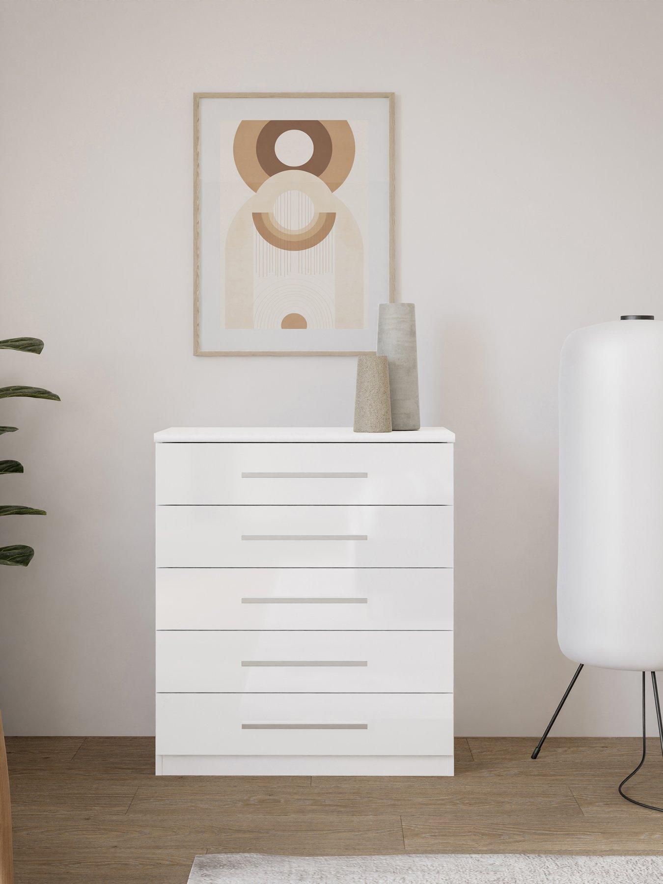 The Very Collection Prague Gloss 5 Drawer Chest - FSC® Certified