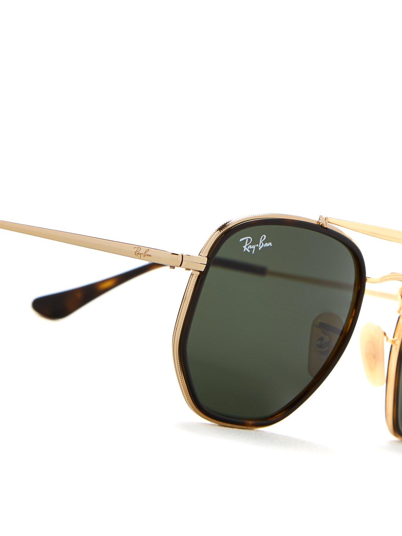 Image 2 of 4 of Ray-Ban Ray-Ban 0rb3648m Hexagonal Frame Sunglasses - Gold