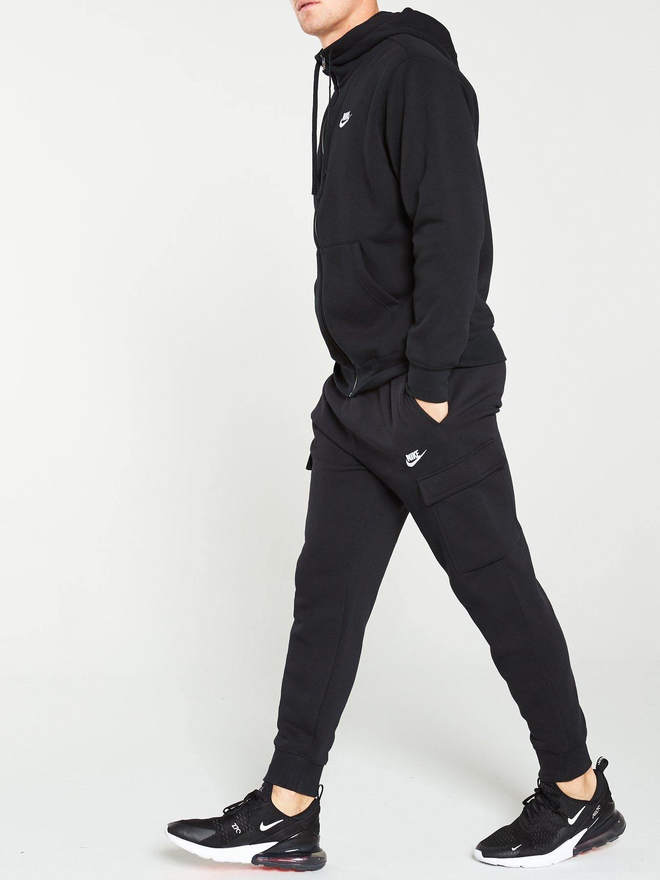 Black nike hot sale jogger suit