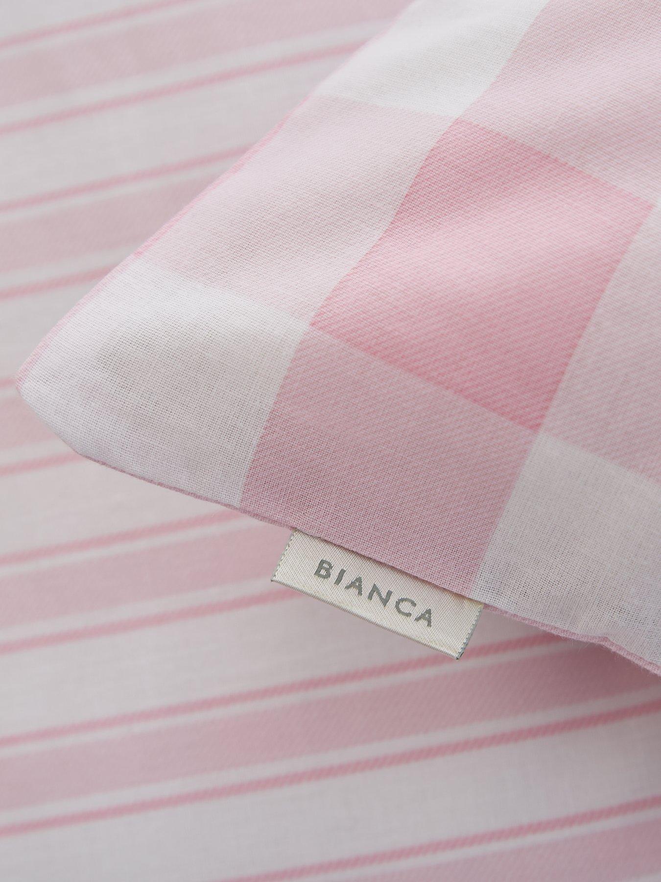 Bianca Pink Check 100% Cotton Fitted Sheet