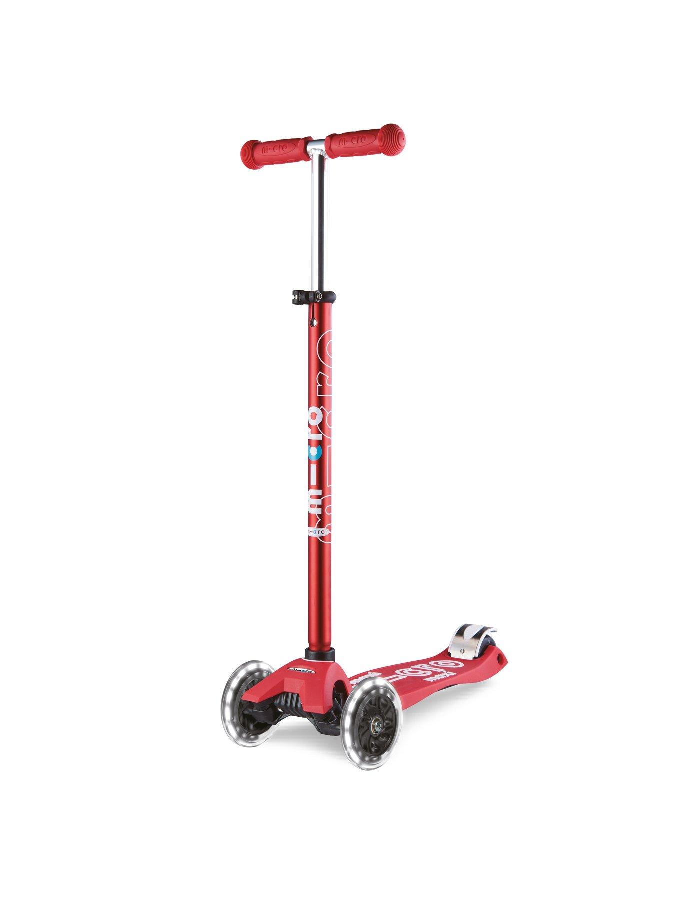Image 1 of 6 of Micro Scooter Maxi Deluxe LED Red Scooter