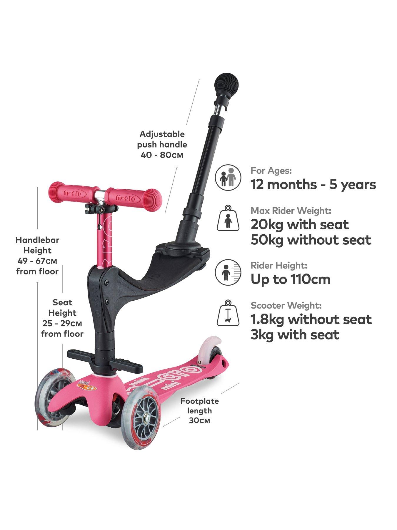 Mini micro scooter 3 deals in 1 deluxe