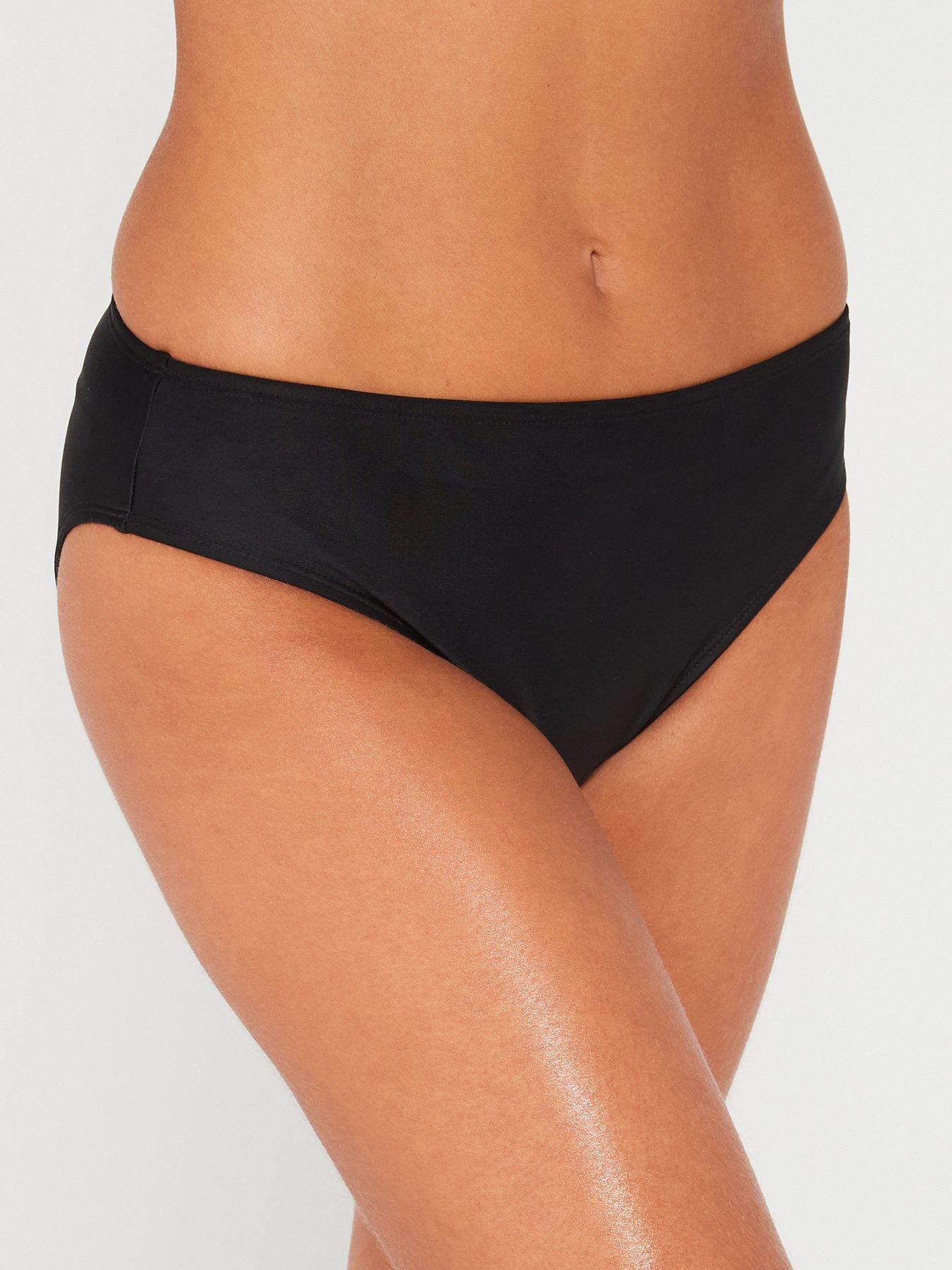Image of Everyday Shape Enhancing Mid Rise Bikini Brief- Black