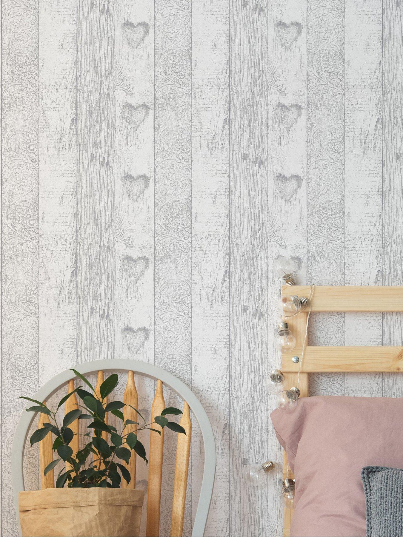 undefined Plank Love Heart Wallpaper
