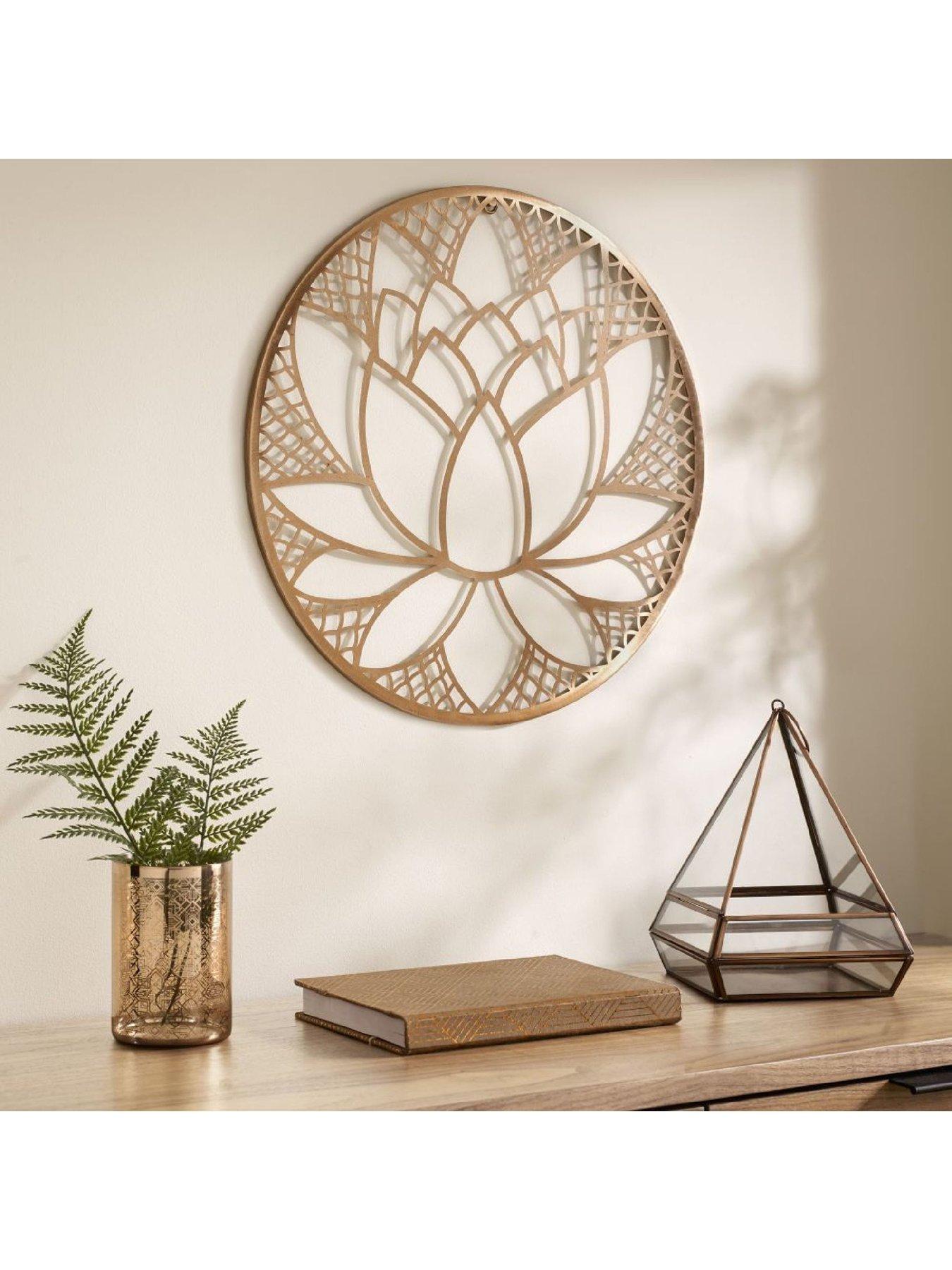 Image 2 of 2 of Art For The Home Lotus Blossom Metal Wall Art