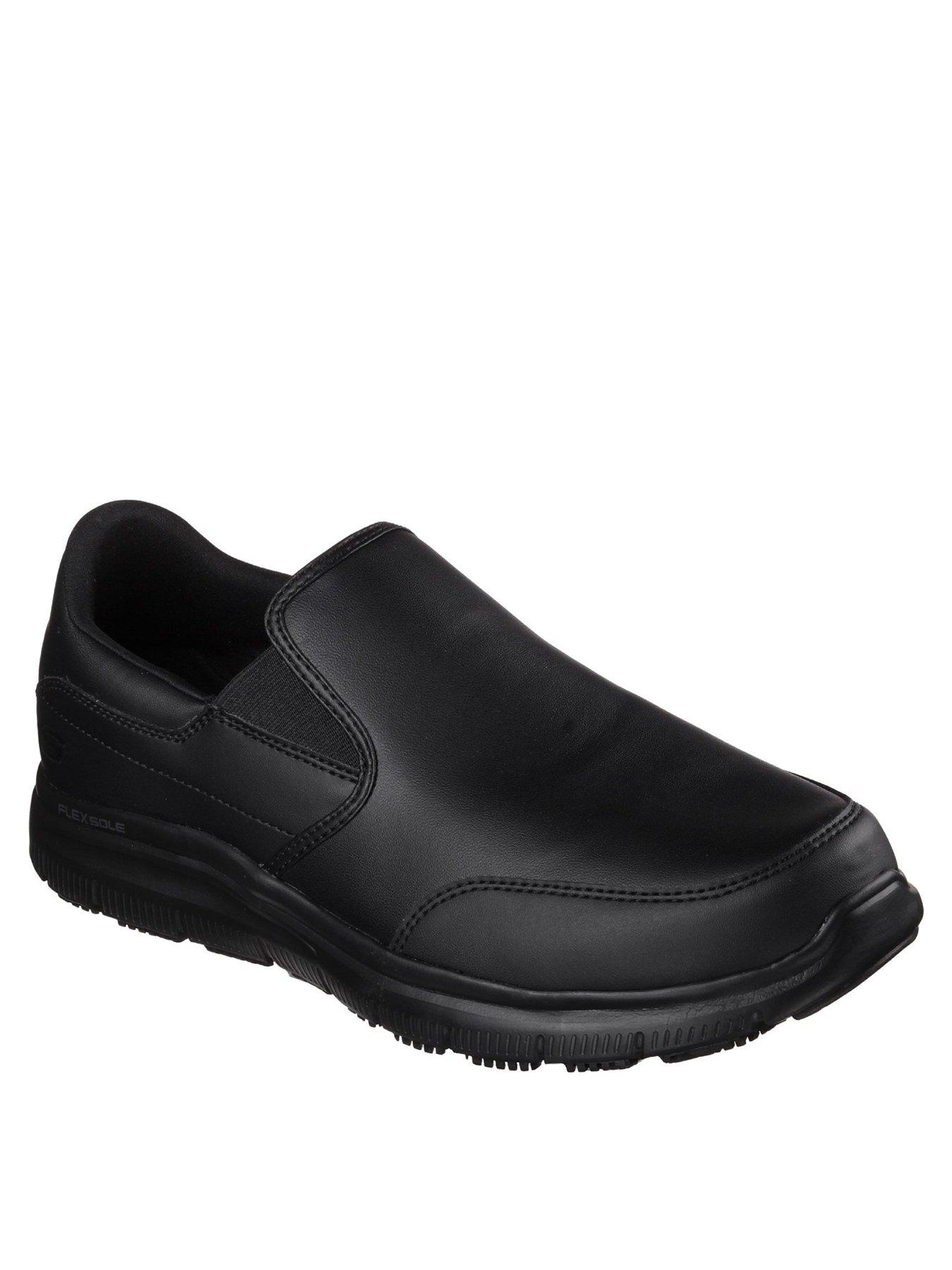 Image 1 of 5 of Skechers Work Slip Resistant Bronwood Slip-On Trainers - Black