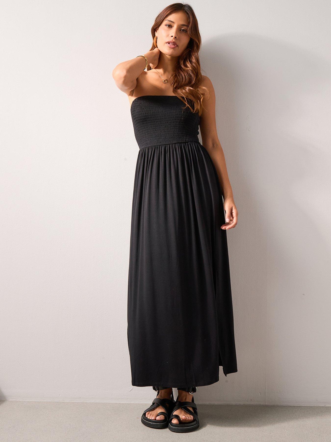 The Very Collection Bandeau Beach Maxi Dress - Black