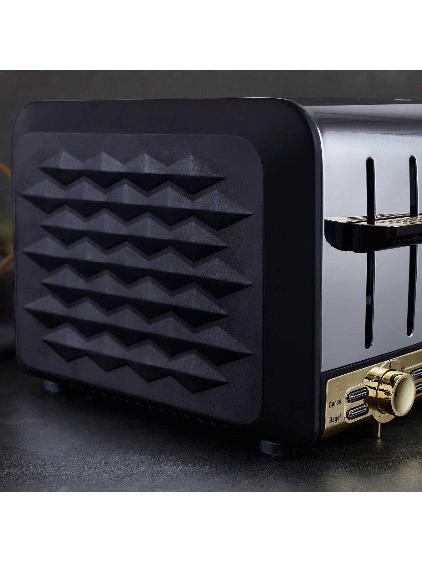 Image 3 of 7 of Swan Swan Gatsby Range 4-Slice Toaster - Black/Gold