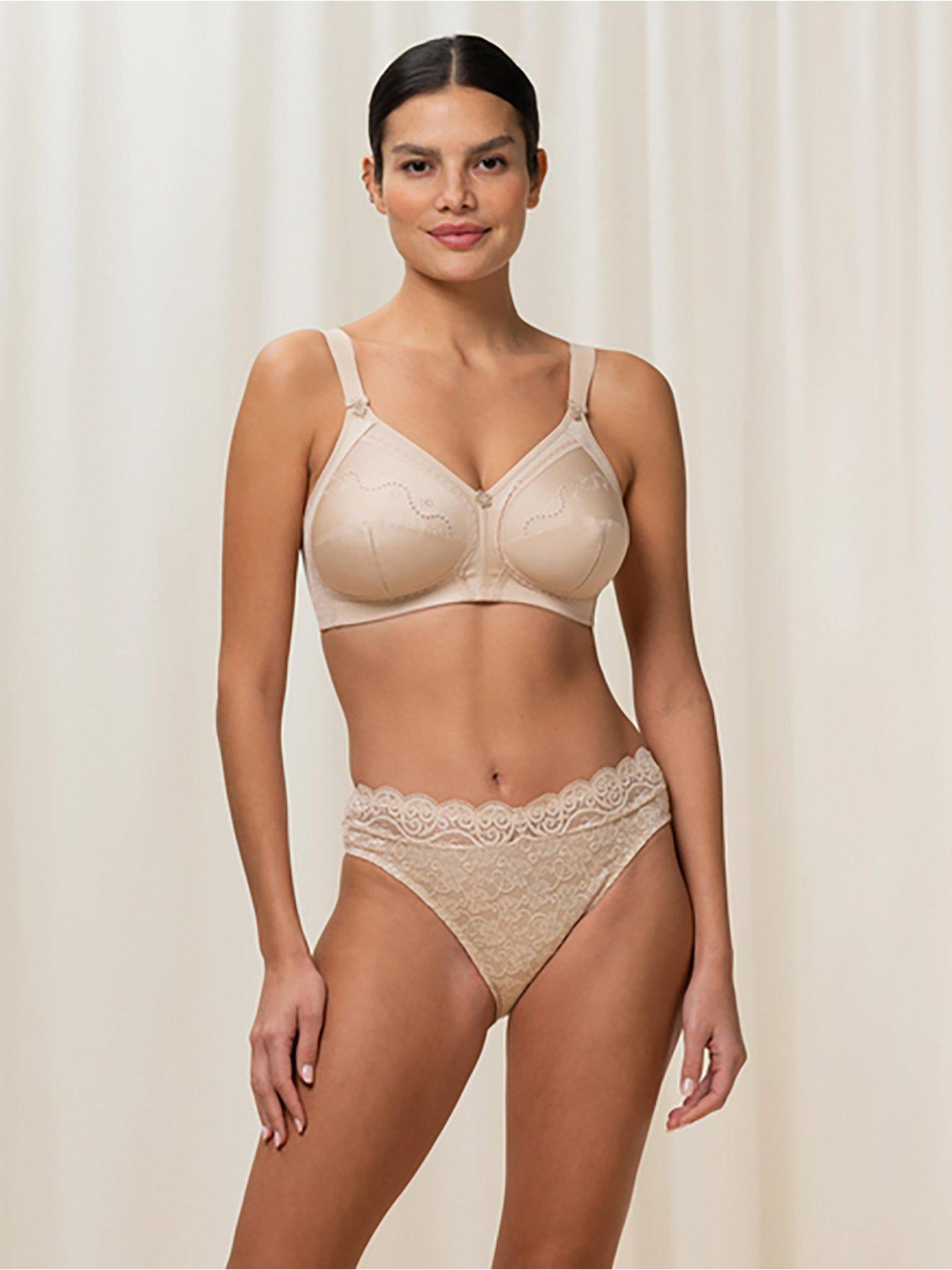 Buy Latte Nude Recycled Lace Full Cup Bra 44D, Bras