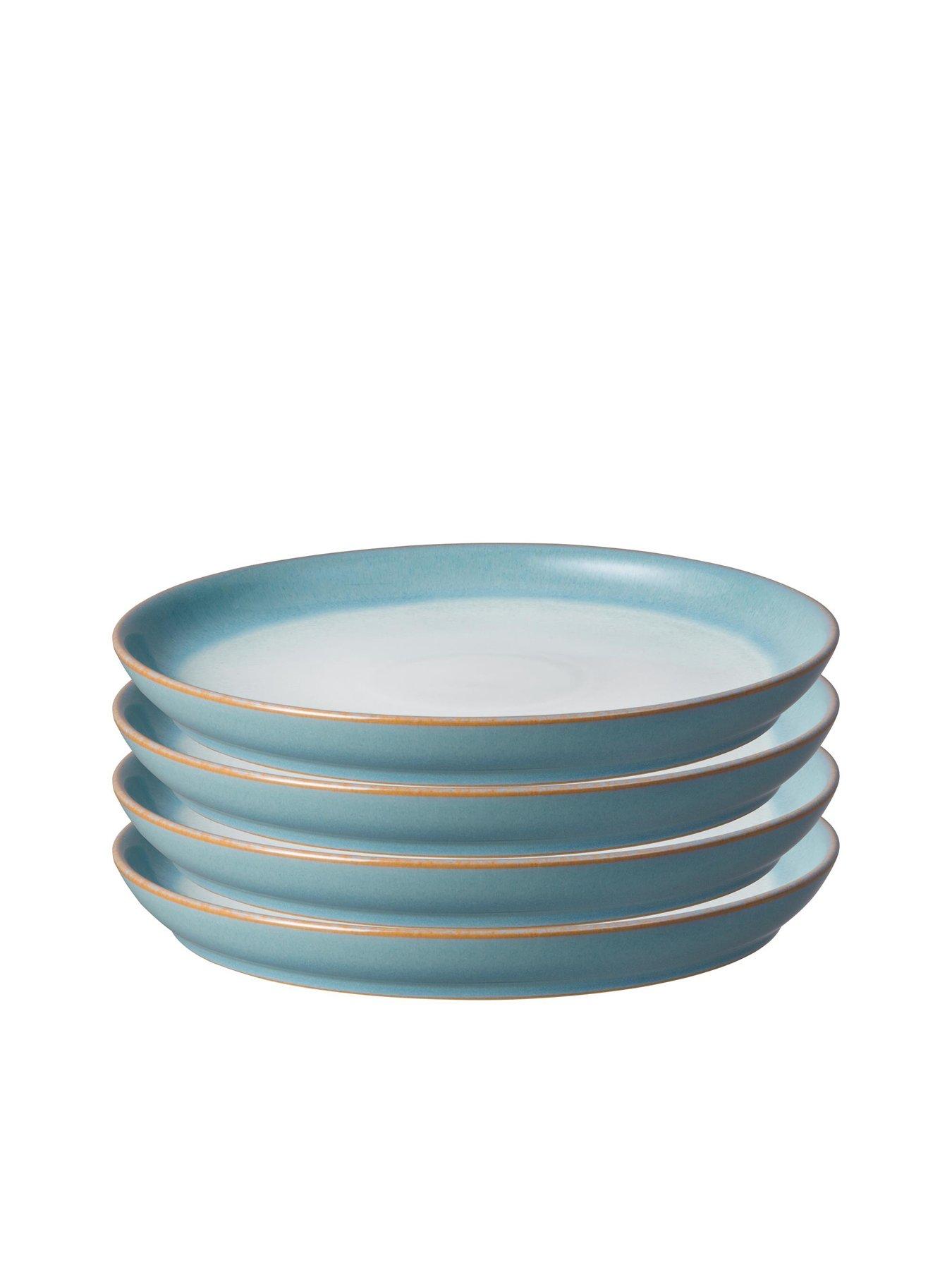 Image 3 of 6 of Denby Azure Haze Coupe Dinner Plates (Set of 4)