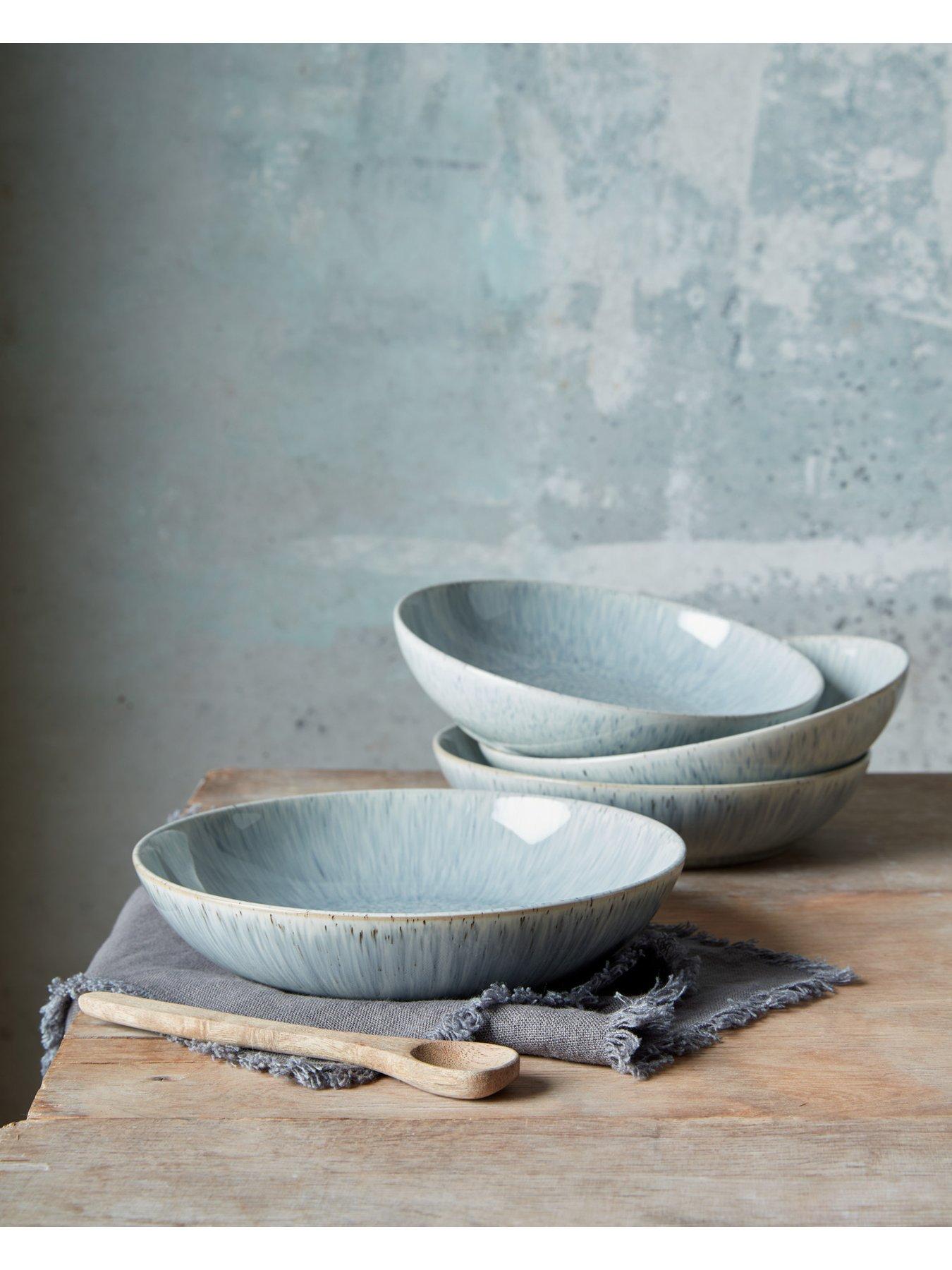 Image 1 of 4 of Denby Halo Grey Speckle Set of 4 Pasta Bowls