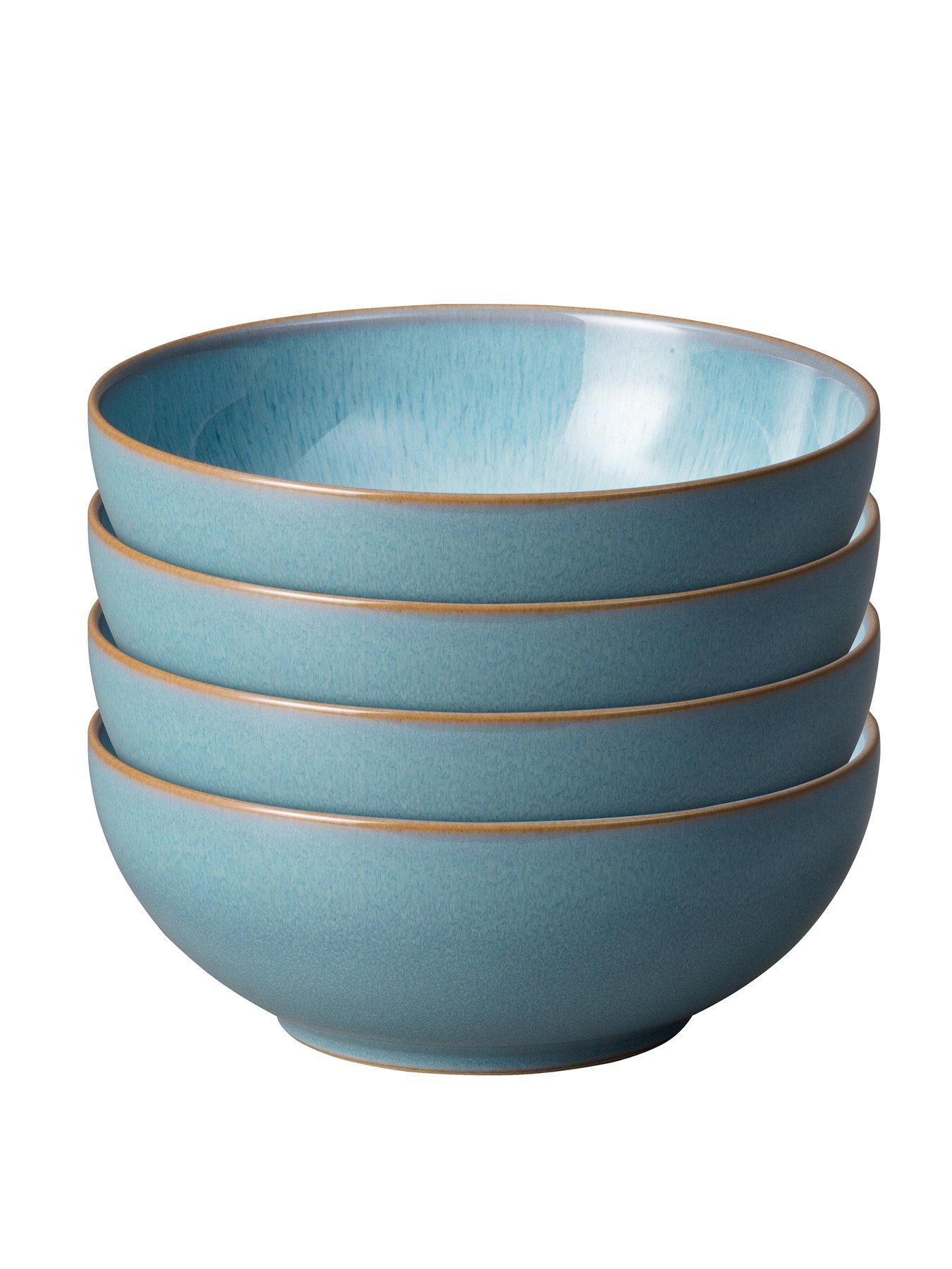 Image 1 of 6 of Denby Azure Haze Set of 4 Coupe Cereal Bowls