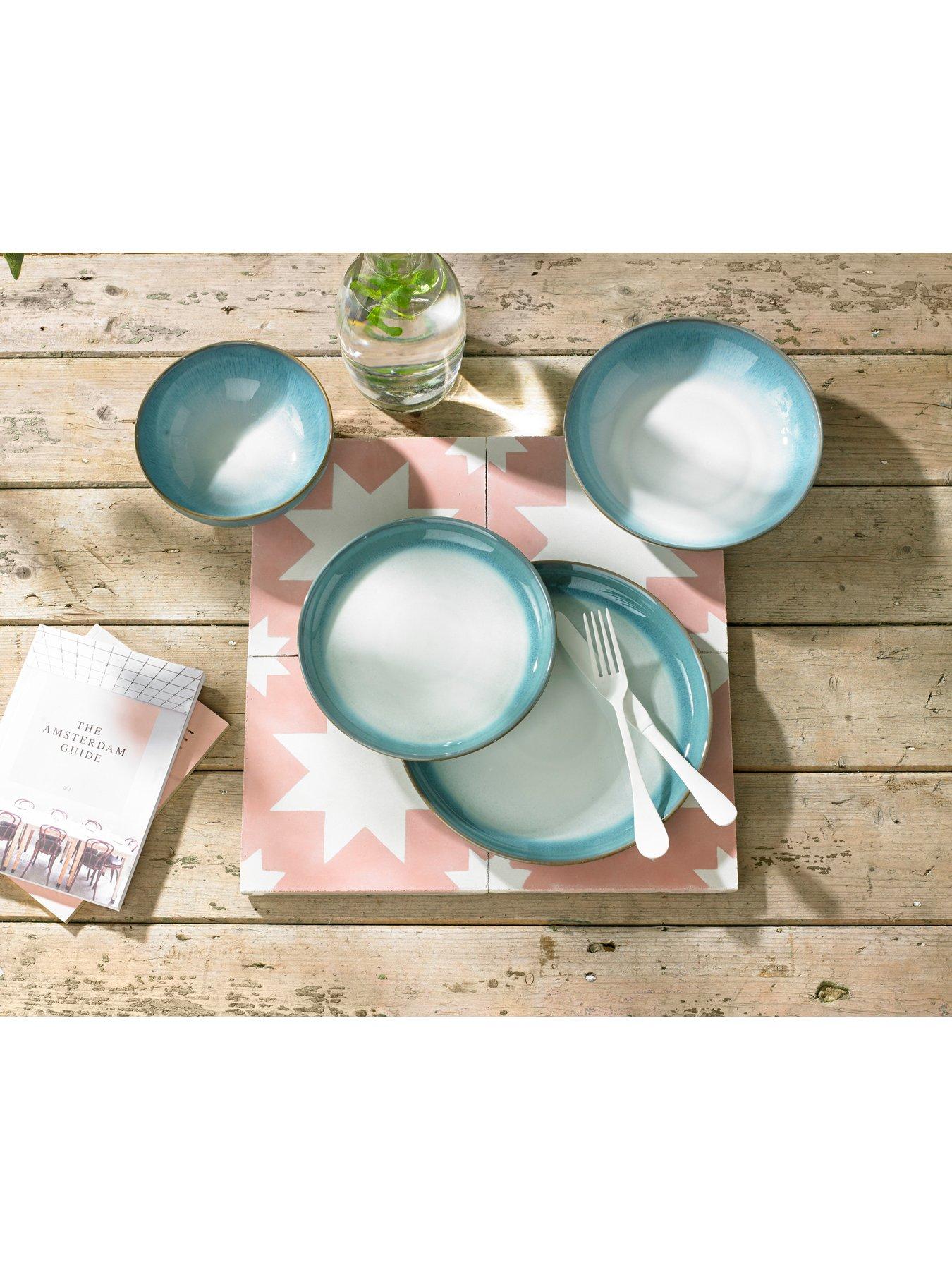 Image 5 of 6 of Denby Azure Haze Set of 4 Coupe Cereal Bowls