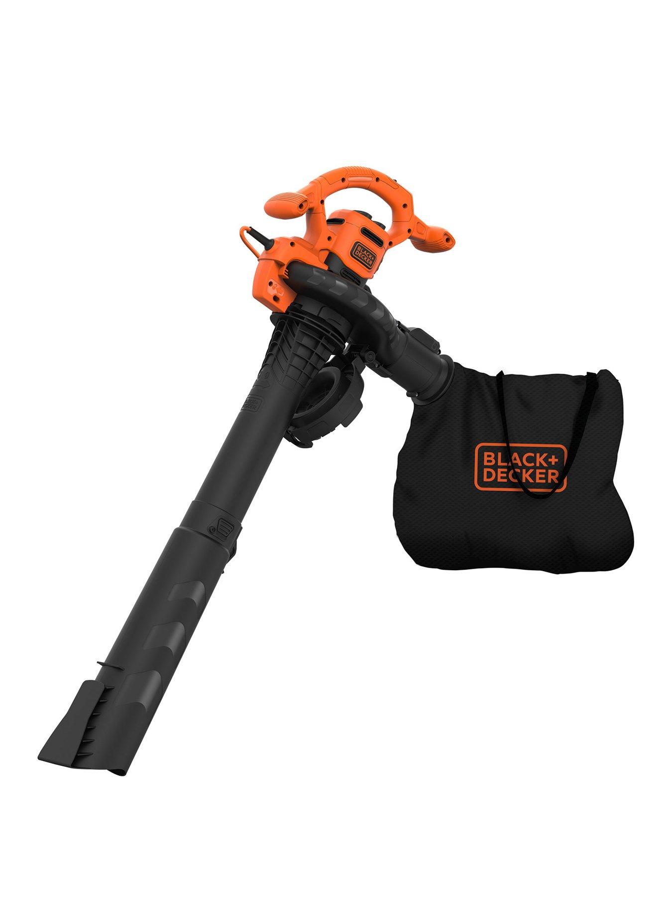 3-in-1 Electric Leaf Vacuum & Leaf Blower (2600 Watt, with Shredder, High  Blowing Speed of 315 km/h, 40 L Collection Bag and Carry Strap for Patios,  Paths, Driveways) - Garden Tools - Black & Decker