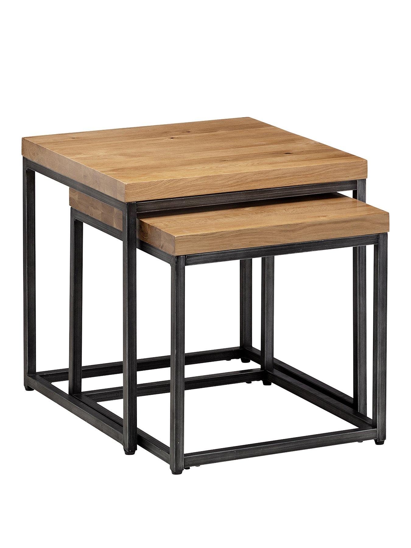 Image of Julian Bowen Brooklyn Solid Oak Top Nest of Tables