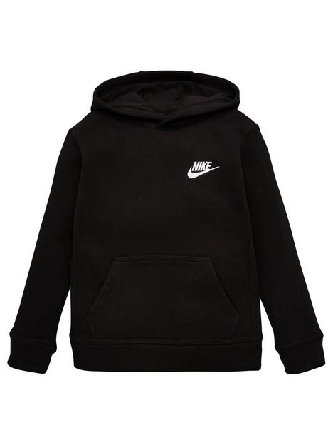 nike-sportswear-younger-childs-club-overhead-hoodie-black