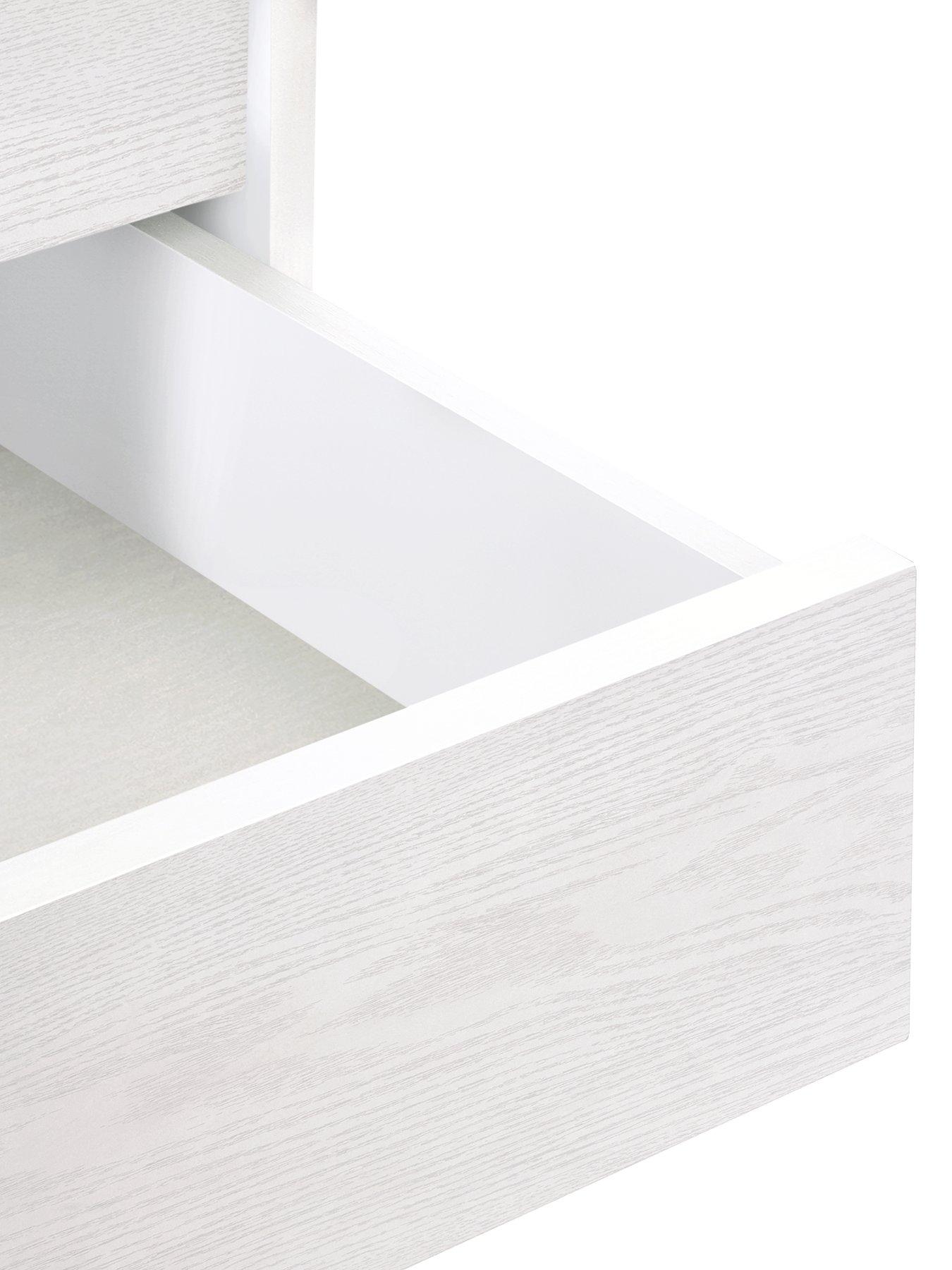 Image 4 of 6 of Very Home Aspen 3 Piece Bedroom Furniture Set&nbsp;- 2 Door, 2 Drawer Wardrobe, 4 + 2 Chest and Bedside Table - White Oak Effect