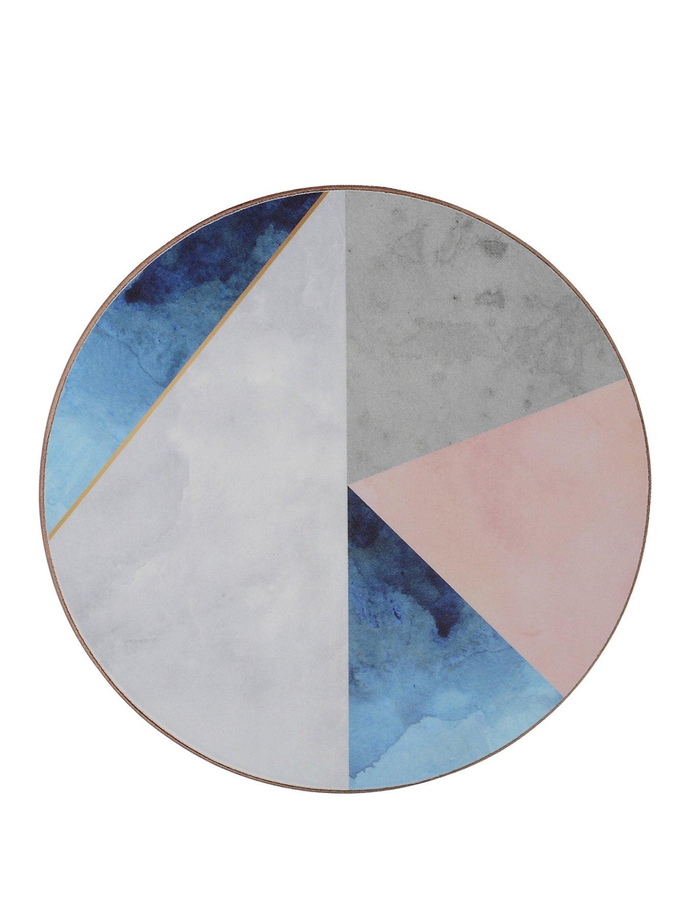 undefined Geometric Palette Round Premium Coasters - Pack of 4