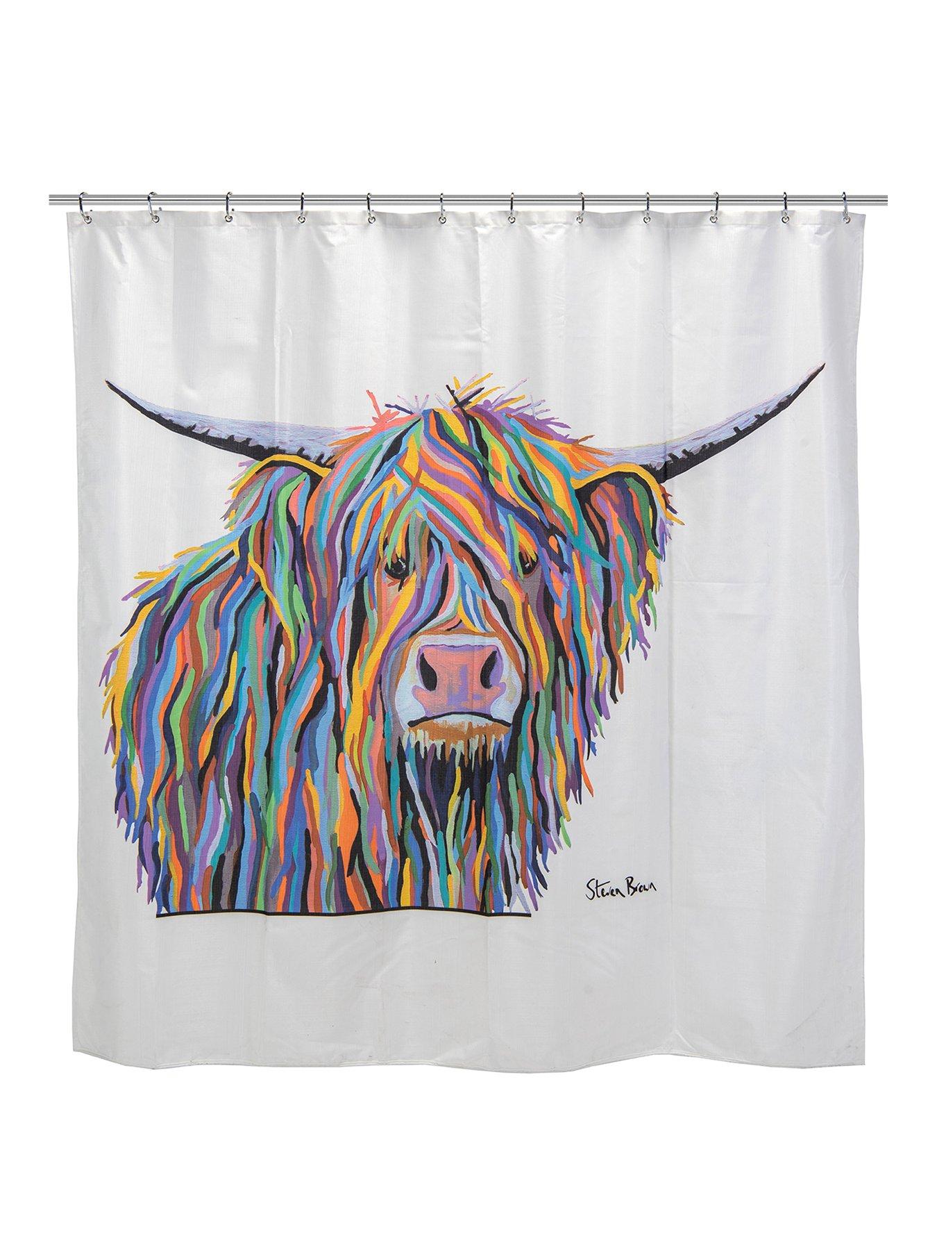 undefined Steven Brown Angus McMoo Shower Curtain