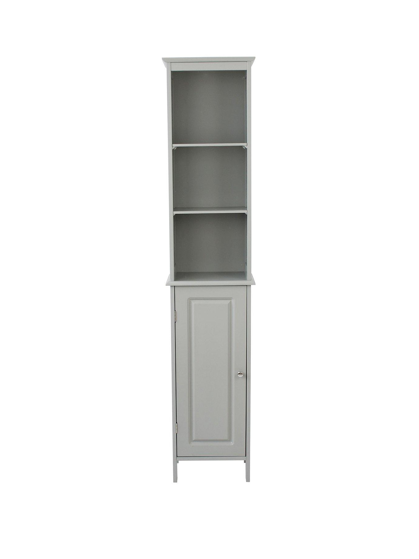 Tall grey deals bathroom unit