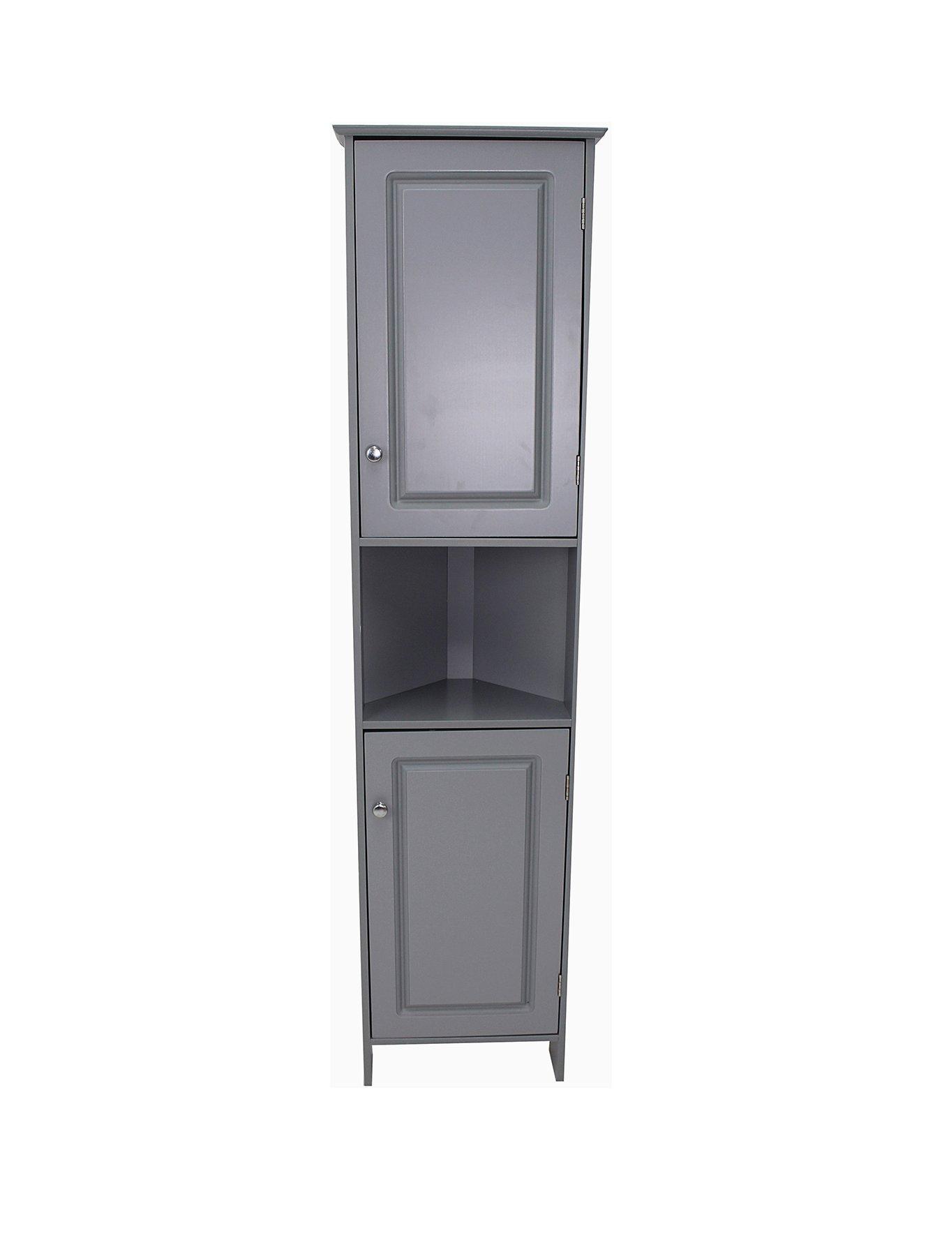 large white bathroom cabinet