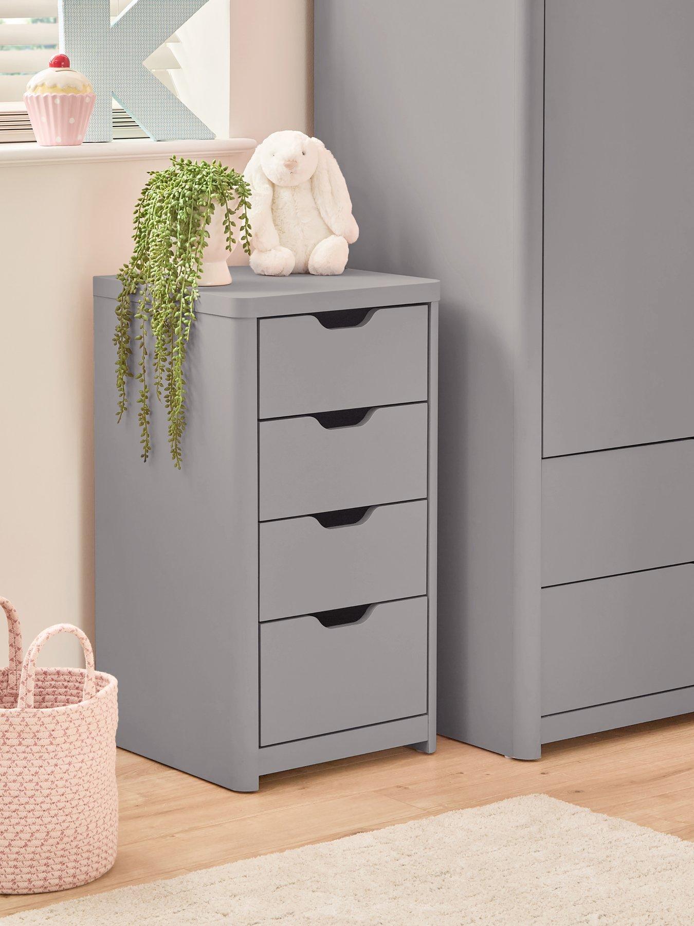 The Very Collection Aspen Slim 4 Drawer Chest - Grey Oak Effect