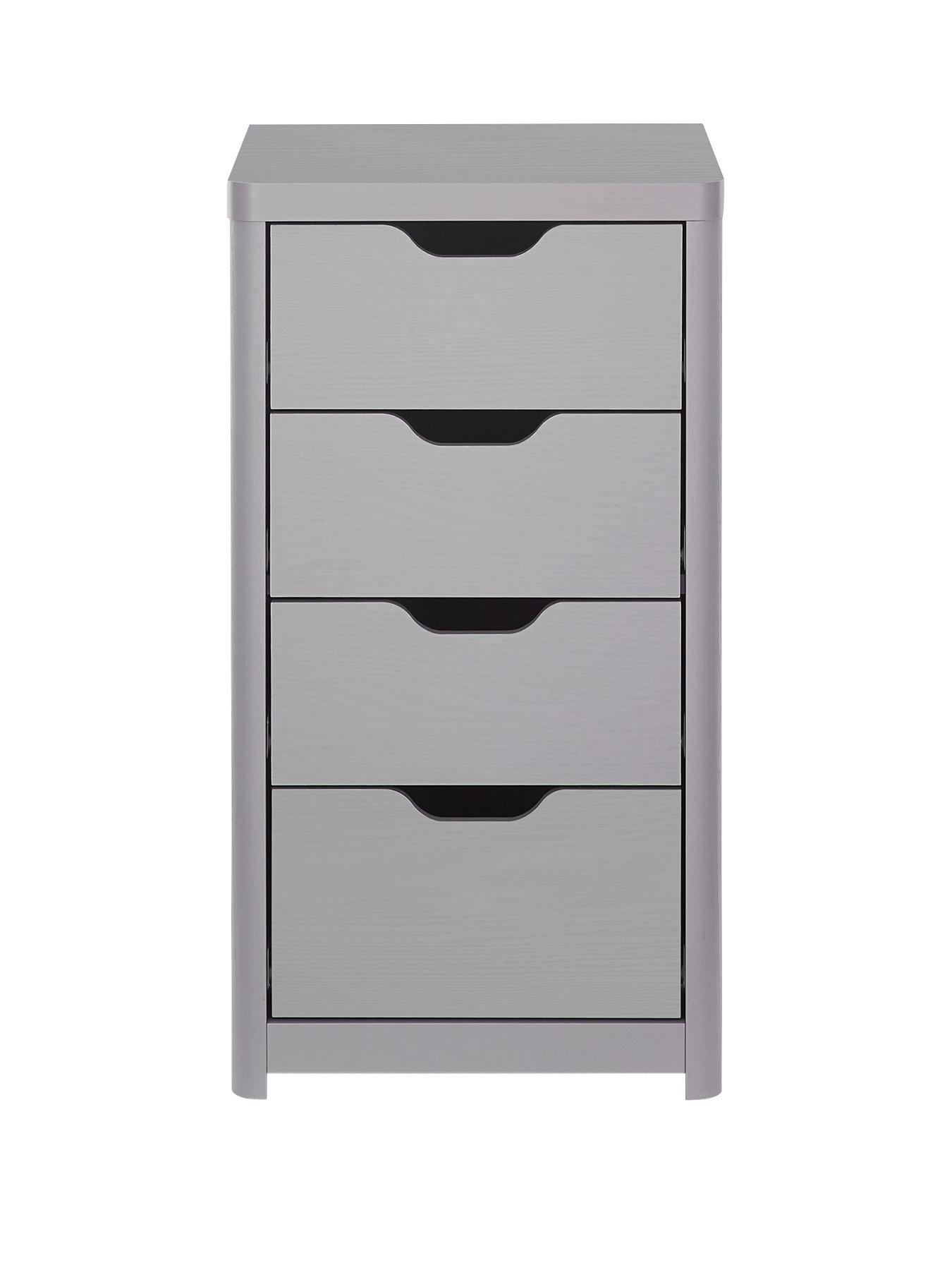 very-home-aspen-slim-4-drawer-chest-grey-oak-effect