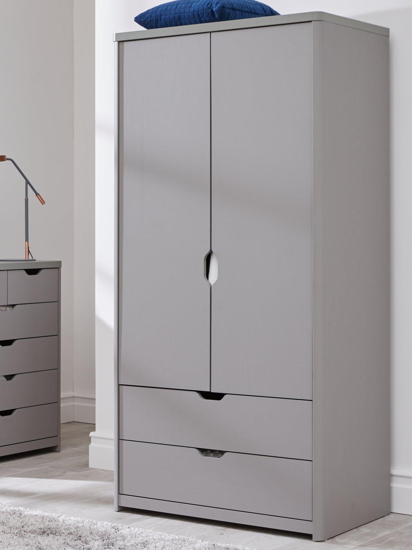 The Very Collection Aspen 2 Door, 2 Drawer Wardrobe - Grey Oak Effect