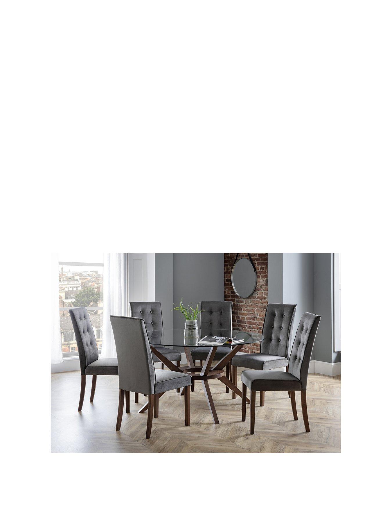 julian-bowen-chelsea-140-cm-round-glass-dining-table-6-madrid-chairs