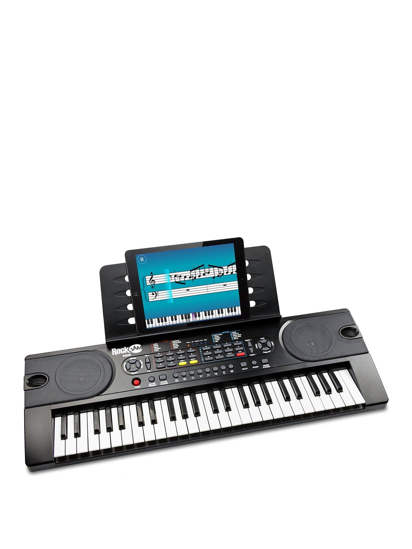 Image of RockJam RJ549 RockJam 49-Key Portable Keyboard Piano with Sheet Music Stand  &  Keynote Stickers