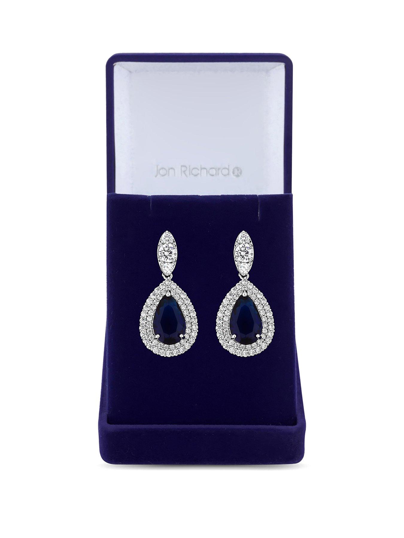 jon-richard-cubic-zirconia-baguette-navette-sapphire-pear-drop-earring