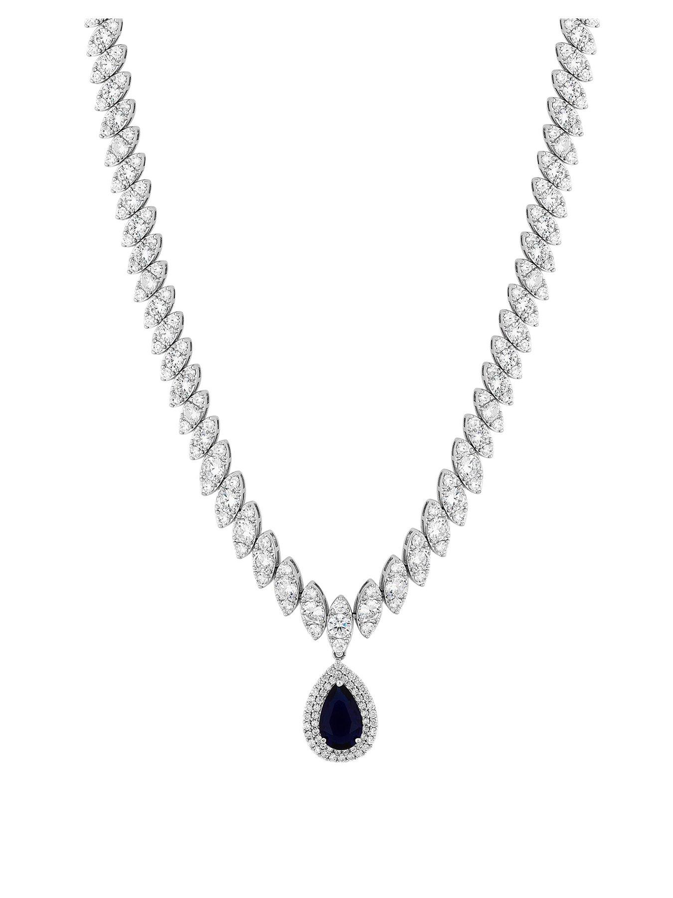 jon-richard-cubic-zirconia-baguette-navette-sapphire-pear-drop-necklaceback