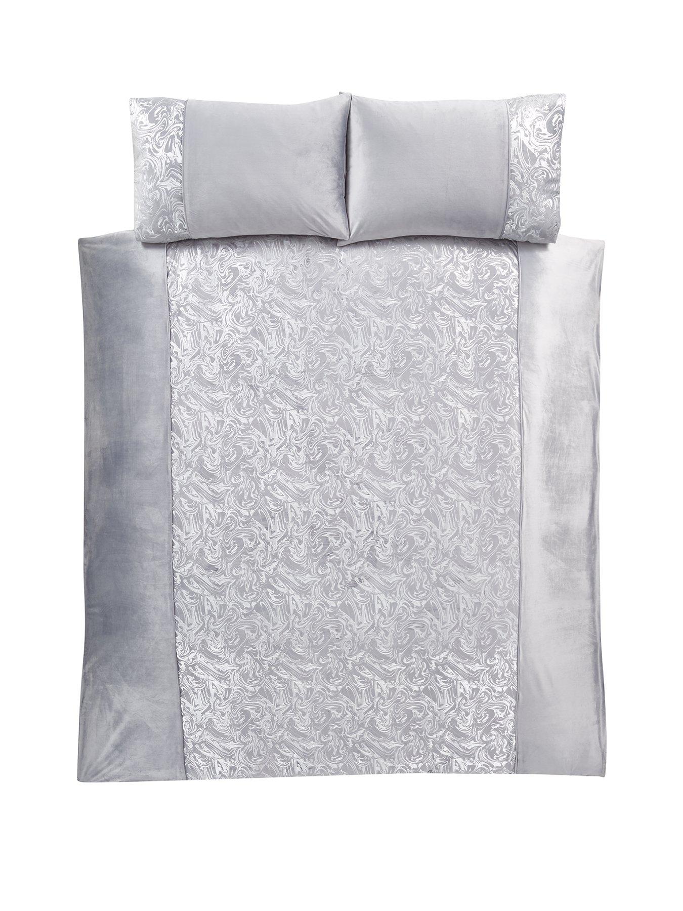 very-home-alexis-marble-foil-and-velvet-duvet-cover-set-silverstillFront