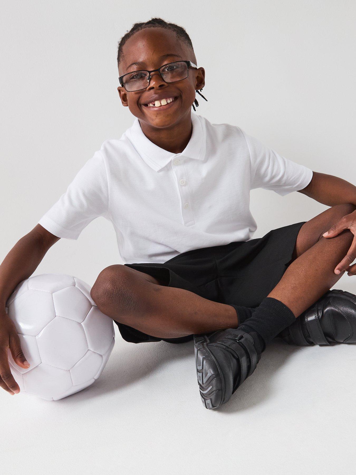 Image 7 of 7 of Everyday Boys 5 Pack Polo School Tops - White