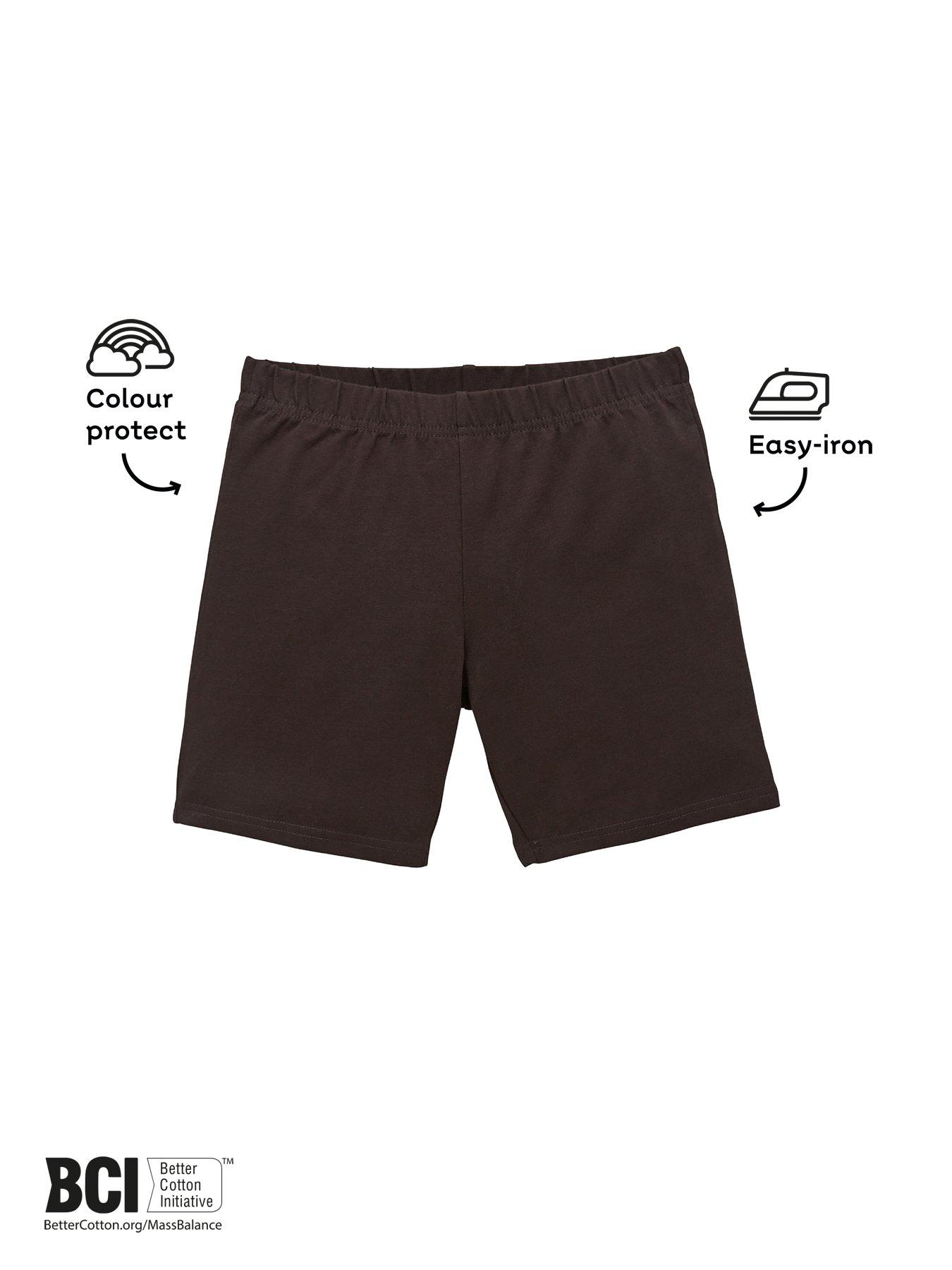 Image 4 of 6 of Everyday Girls 2 Pack School Cycling Shorts - Black