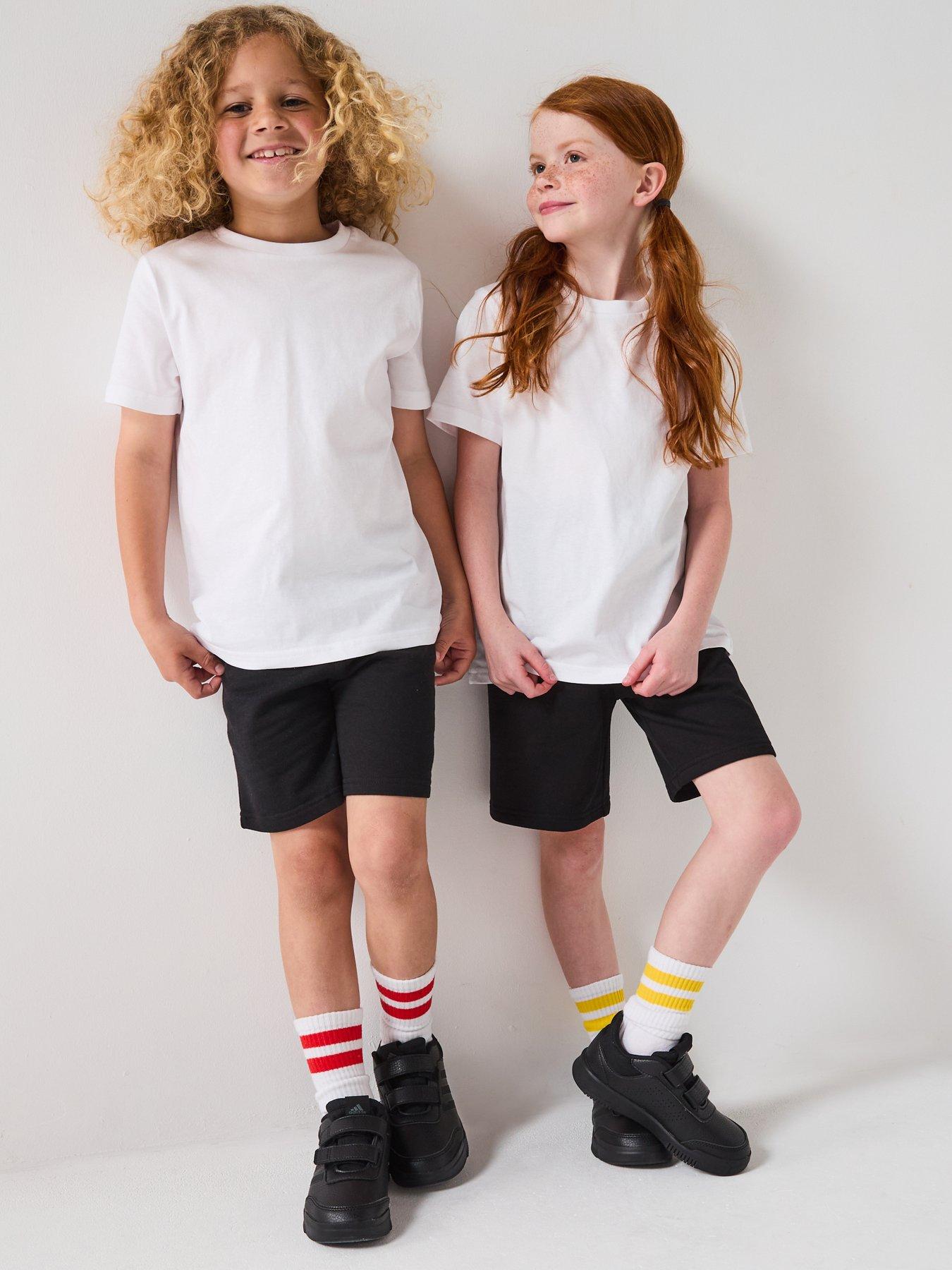 The Very Collection Unisex 3 Pack School Sports T-shirts - White