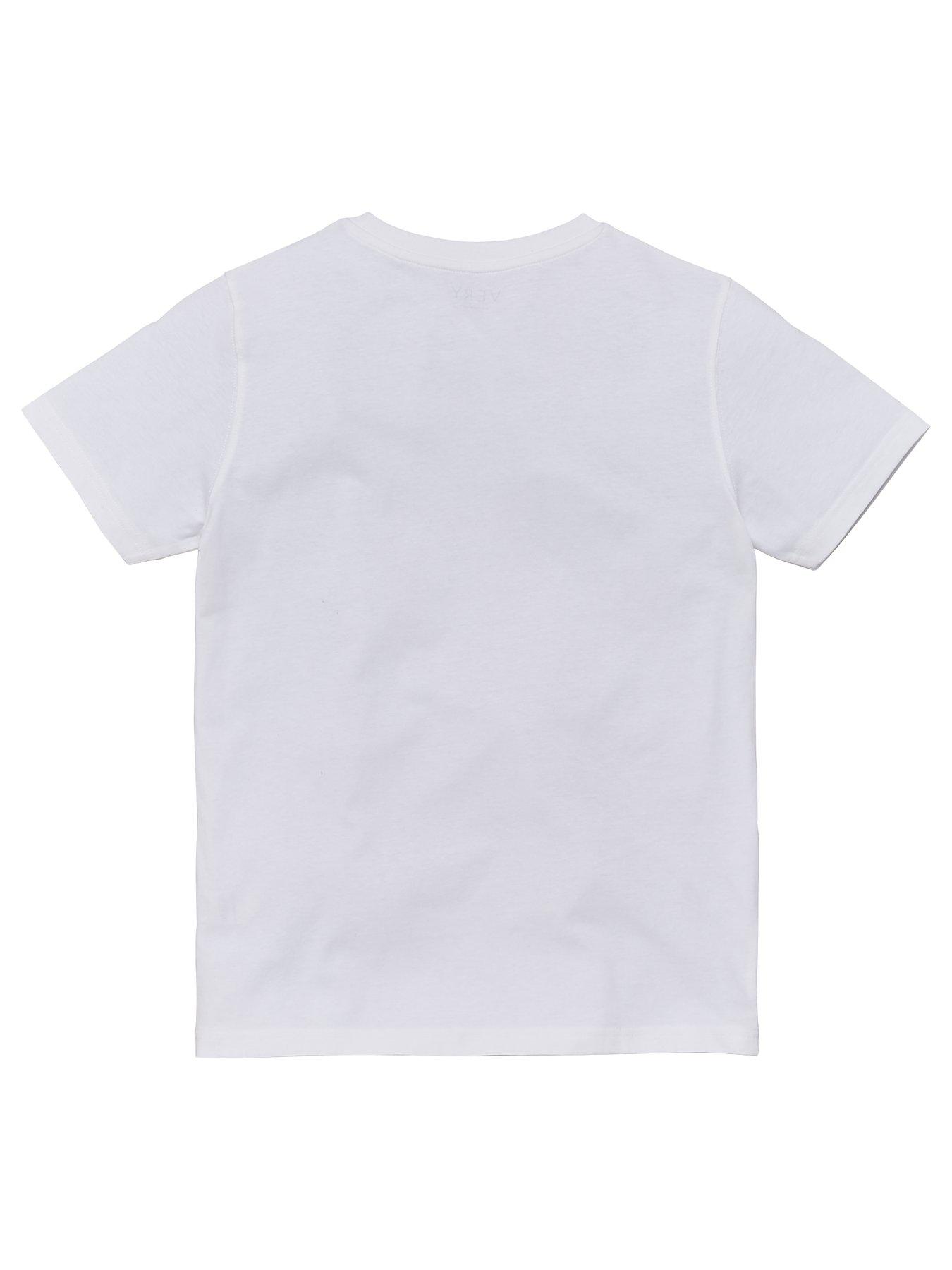 Image 3 of 6 of The Very Collection Unisex 3 Pack Crew Neck Cotton T-Shirts - White