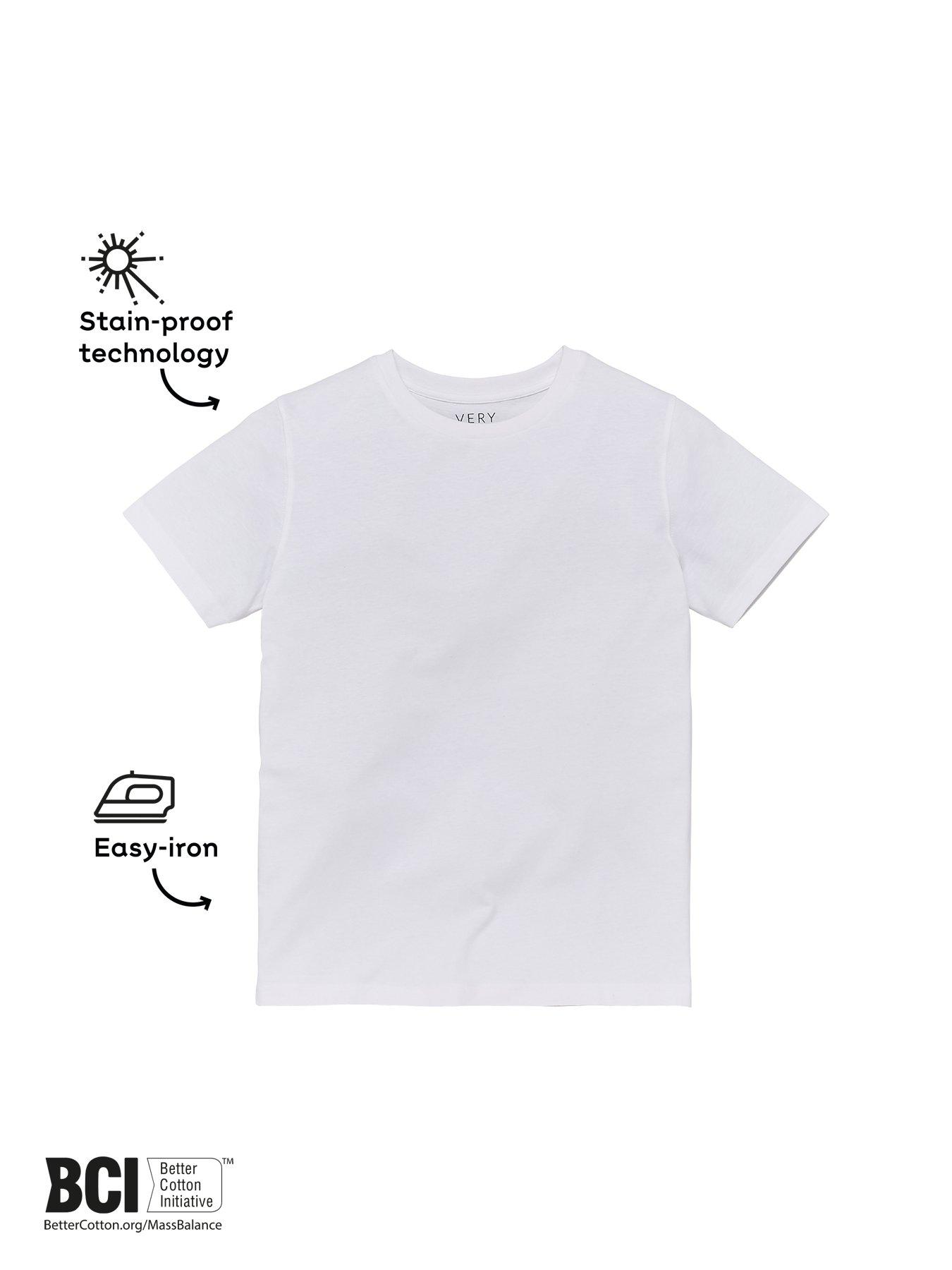 Image 4 of 6 of The Very Collection Unisex 3 Pack Crew Neck Cotton T-Shirts - White