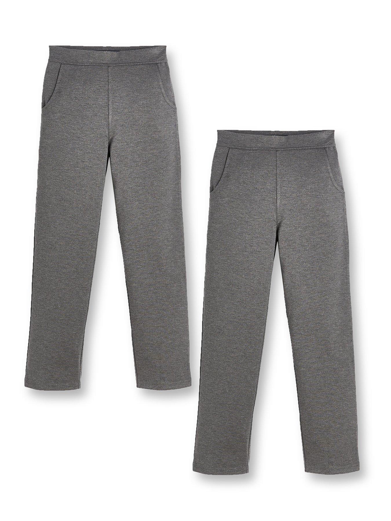everyday-girls-2-pack-jersey-school-trousers-greystillFront