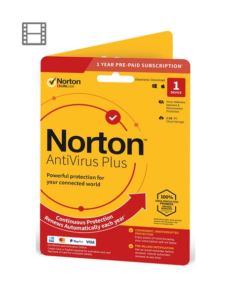 prod1088894708: Norton Antivirus Plus - 1 Device, 1 Year Pre-Paid Subscription